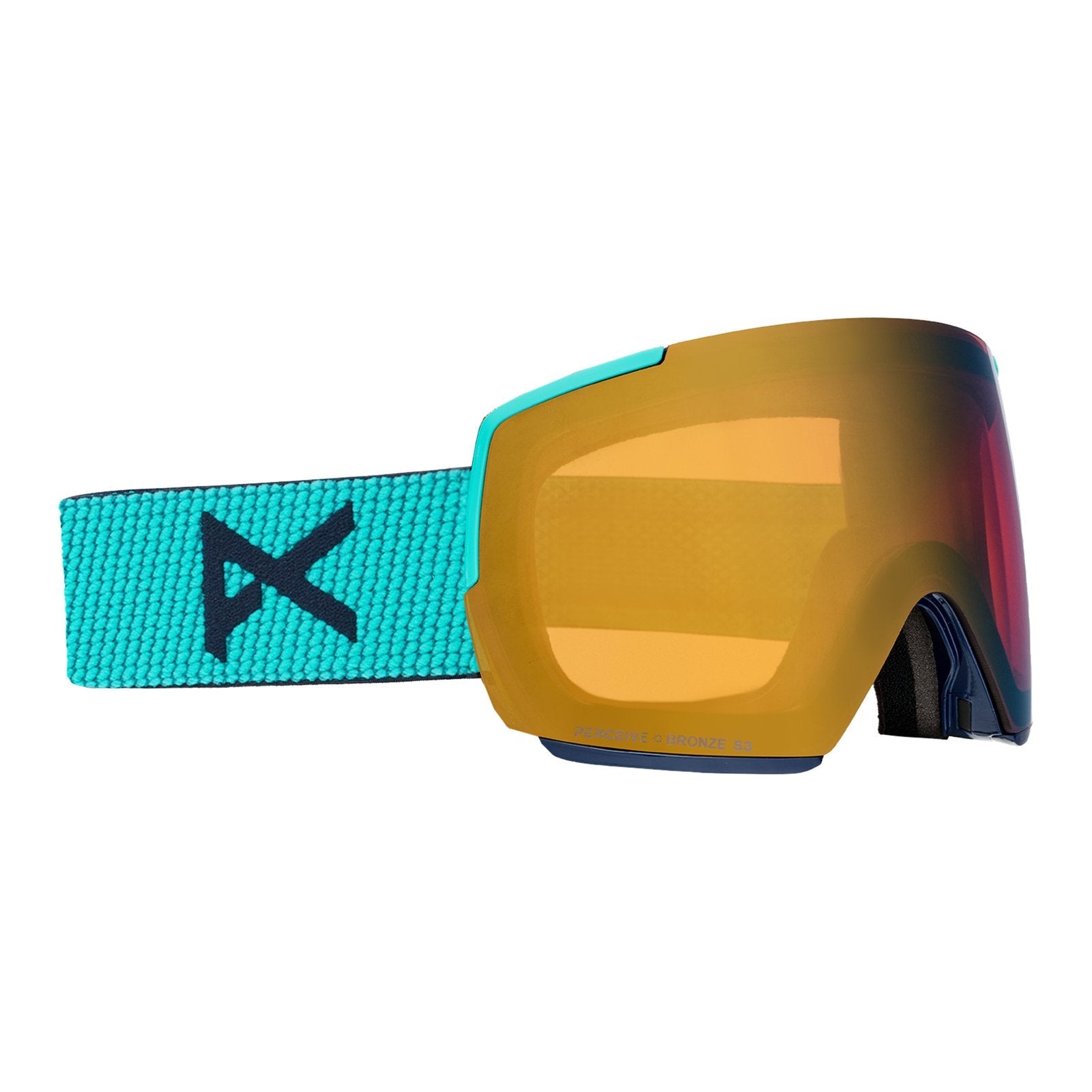 M5 Low Bridge Fit Goggles + Bonus Lens + Mfi Face Mask Marine - Perceive Sunny Bronze Lens (17% / S3) w/ Perceive Cloudy Burst Lens (59% / S1) - Image 3