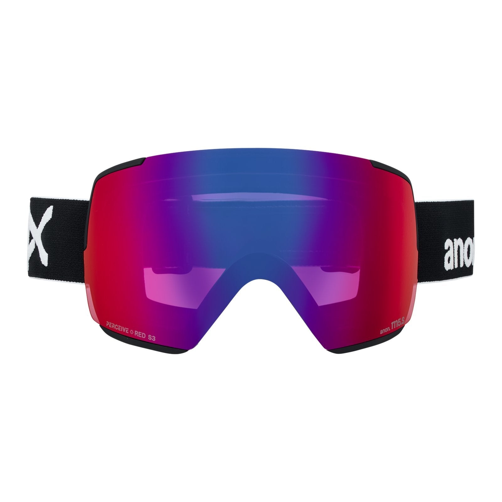 M5S Goggles + Bonus Lens + Mfi Face Mask Black - Perceive Sunny Red Lens (14% / S3) w/ Perceive Cloudy Burst Lens (59% / S1) - Image 2