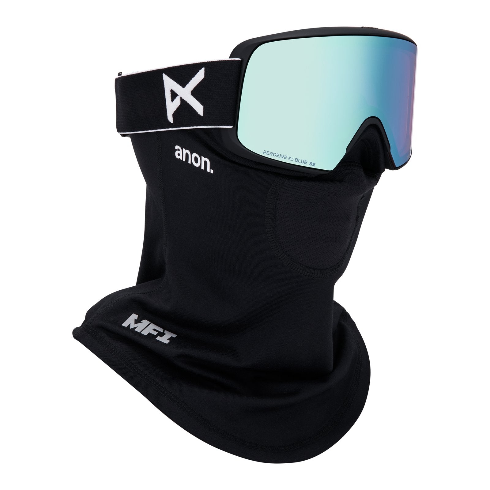 M6S Goggles + Bonus Lens + Mfi Face Mask Black - Perceive Variable Blue Lens (21% / S2) w/ Perceive Cloudy Pink Lens (53% / S1) - Image 5