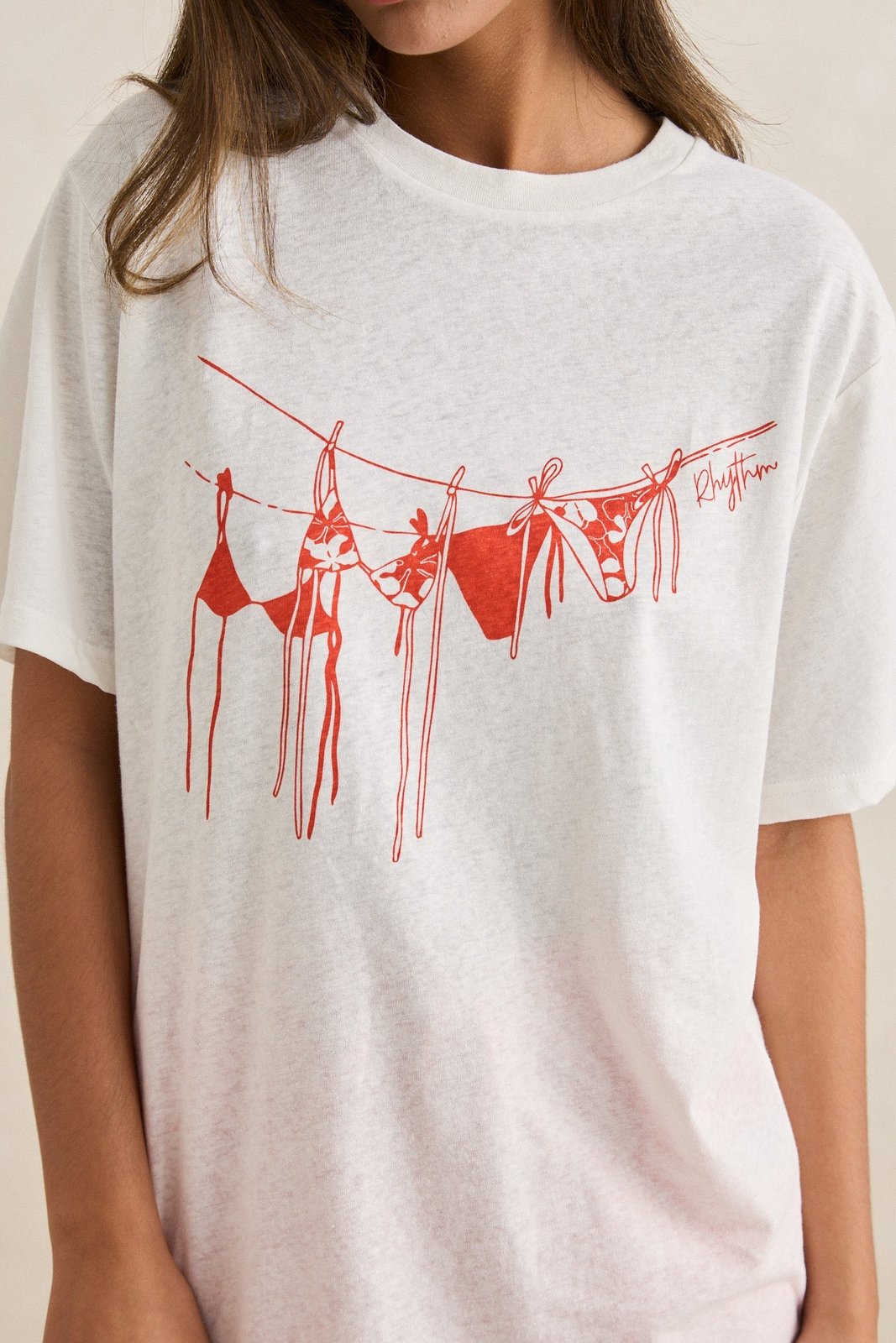 Melia Oversized T-Shirt Red - Image 2