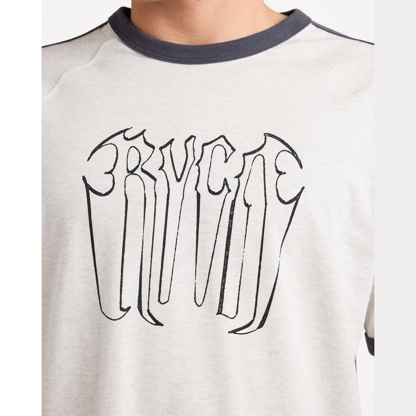 Mens Melt Down Ringer T-Shirt Ash Heather - Image 4