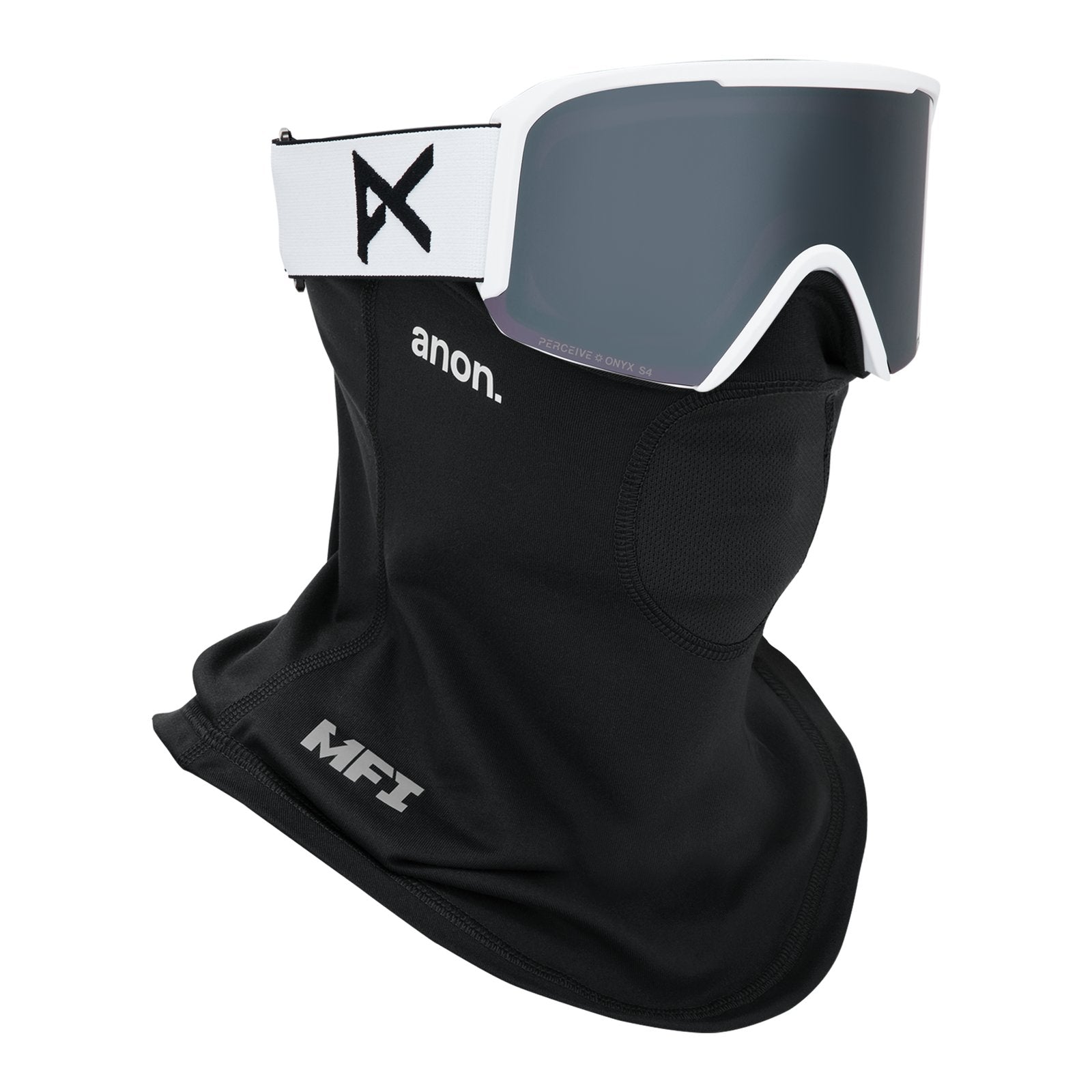 Nesa Low Bridge Fit Goggles + Bonus Lens + Mfi Face Mask White - Perceive Sunny Onyx Lens (6% / S4) w/ Perceive Cloudy Burst Lens (59% / S1) - Image 5
