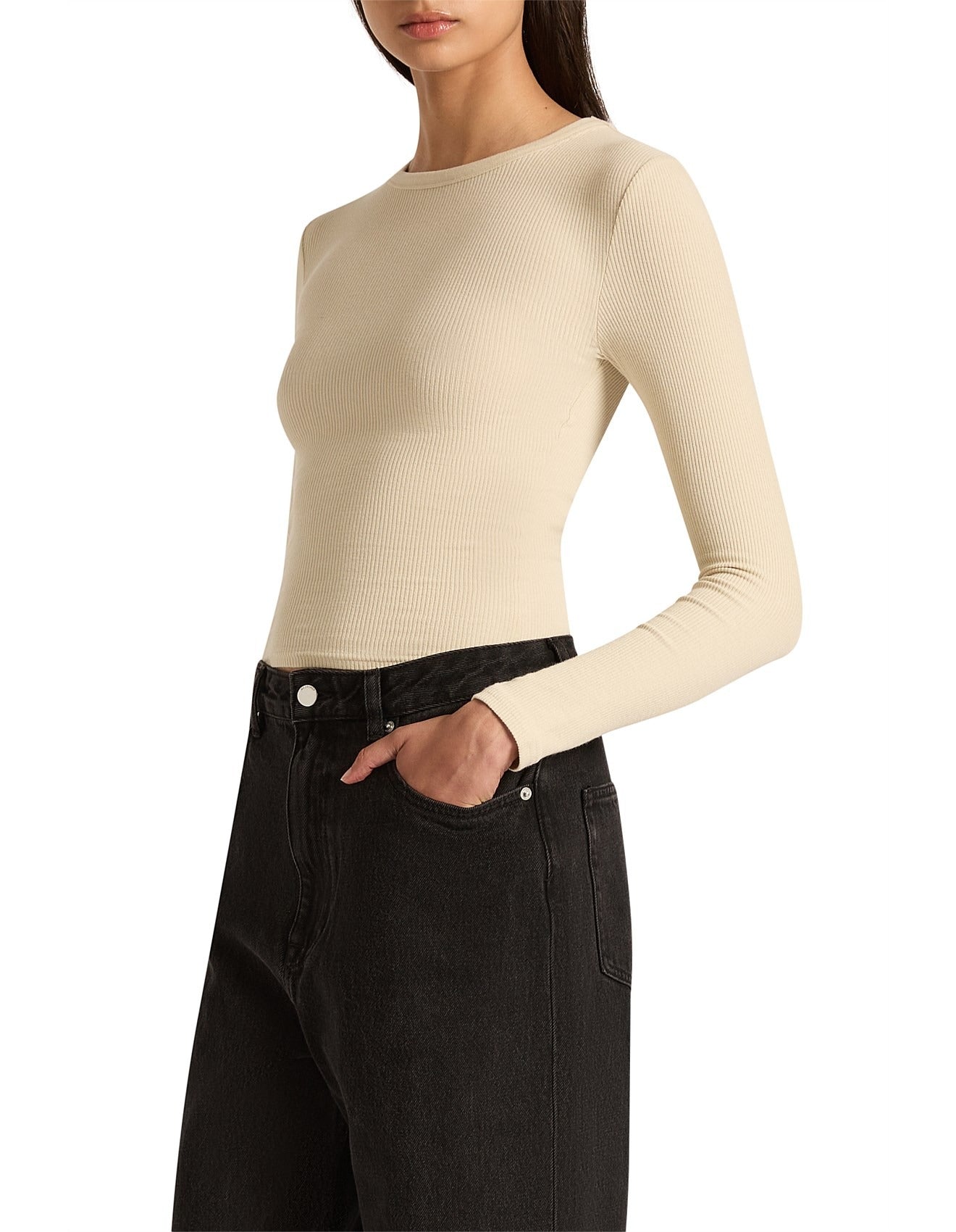 organic rib ls tee