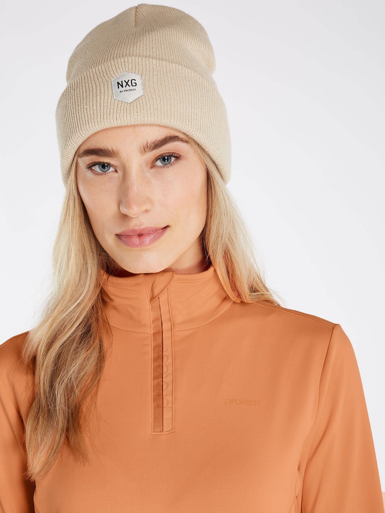 Protest Fabriz 1/4 Zip Top Skivvy Warm Sun