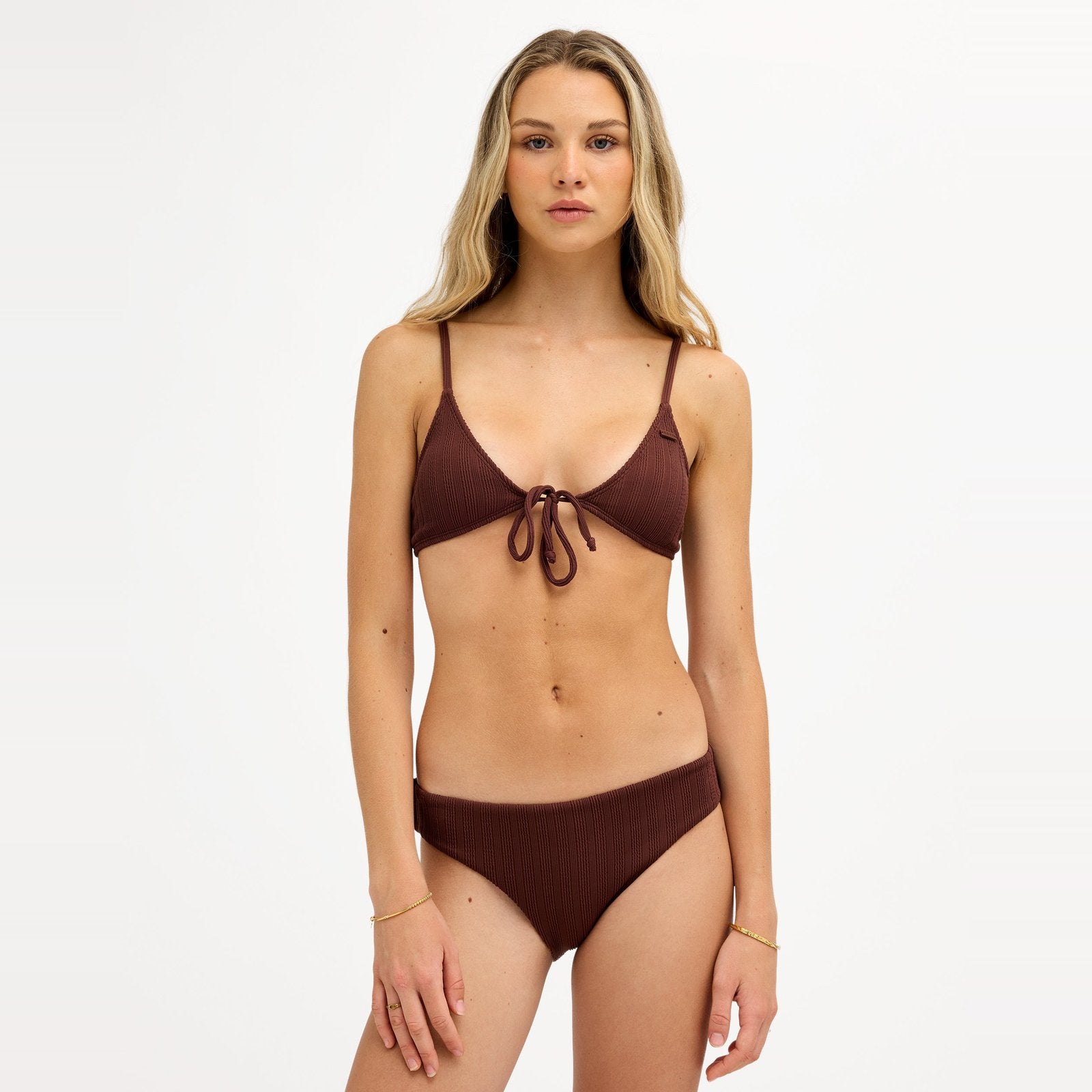 Womens Love Triangle Bikini Top Java - Image 1
