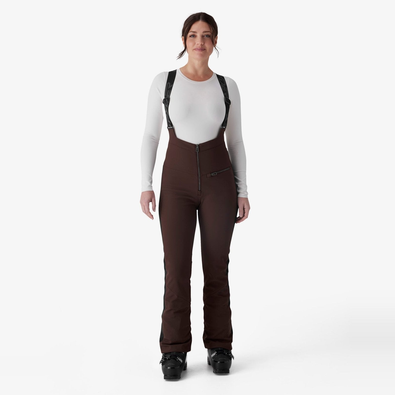 Womens Strutt Softshell Bib Pants Mocha - Image 1