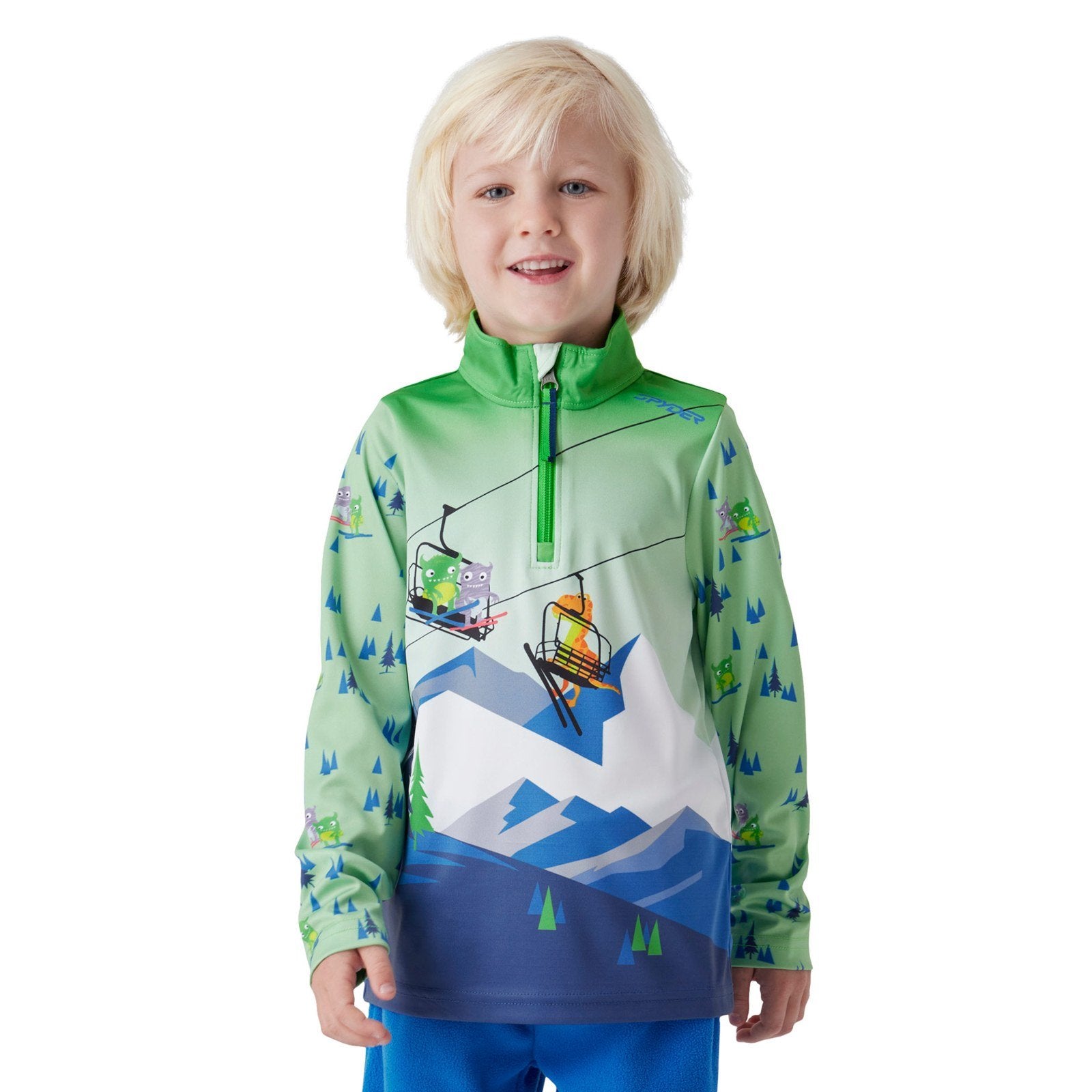 Boys Challenge Quarter Zip Skivvy Multicolor - Image 1