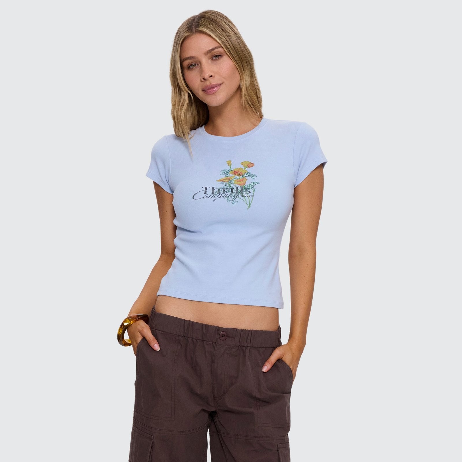 Flowers Of Tomorrow Tee Placid Blue - Image 1
