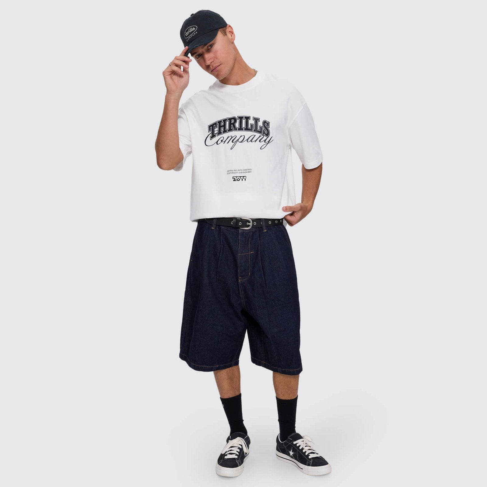 Spiraling Box Crop Tee Dirty White - Image 10