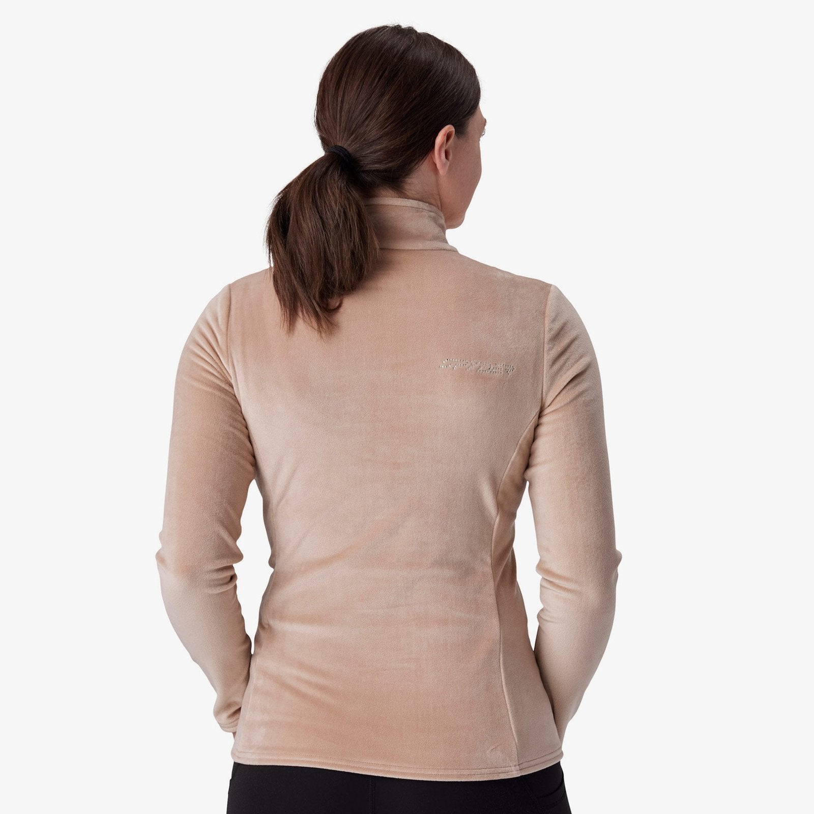 Womens Shimmer Bug Half Zip Tan - Image 10