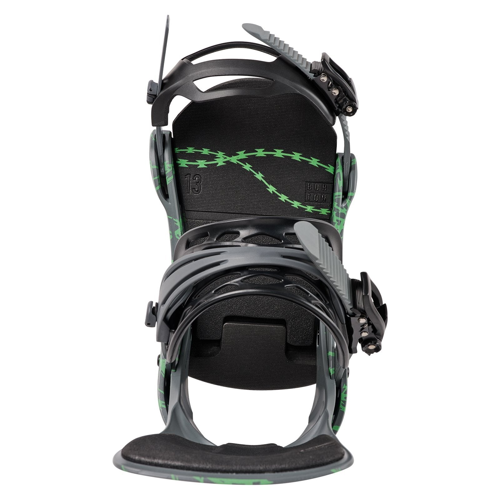 Mens Cartel Re:Flex Snowboard Bindings Gray / Green Voltage - Image 10