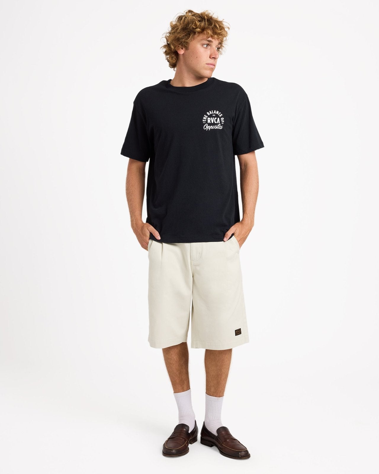 Mens Semi T-Shirt Rvca Black - Image 10
