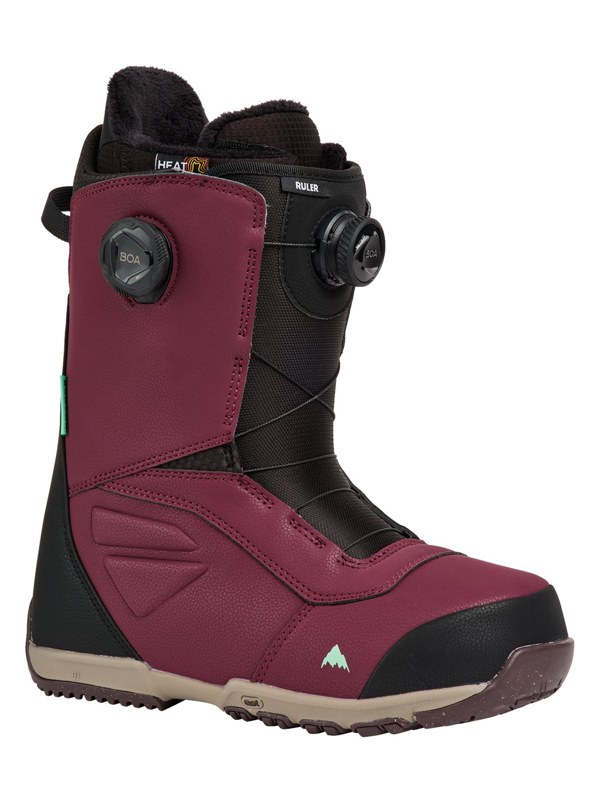 Mens Ruler BOA Snowboard Boots Rum Raisin - Image 11