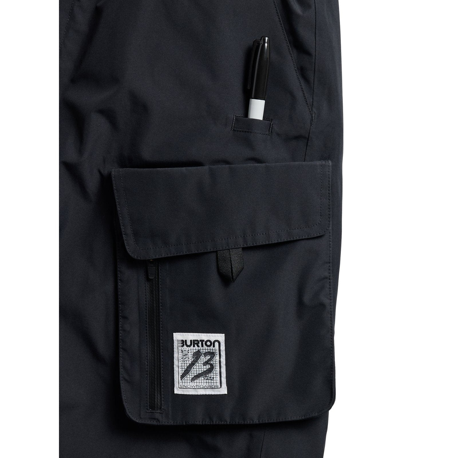 Mens 2L Baggy Cargo Pants True Black - Image 11