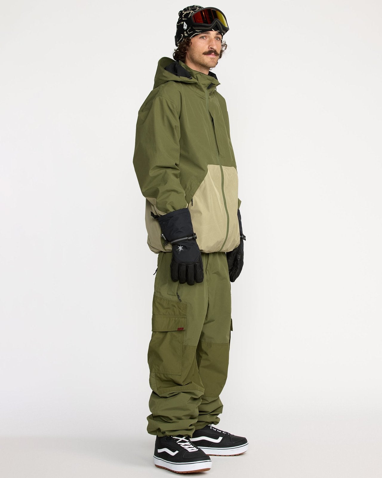 Mens Longo Gore-Tex Jacket Dark Olive - Image 12