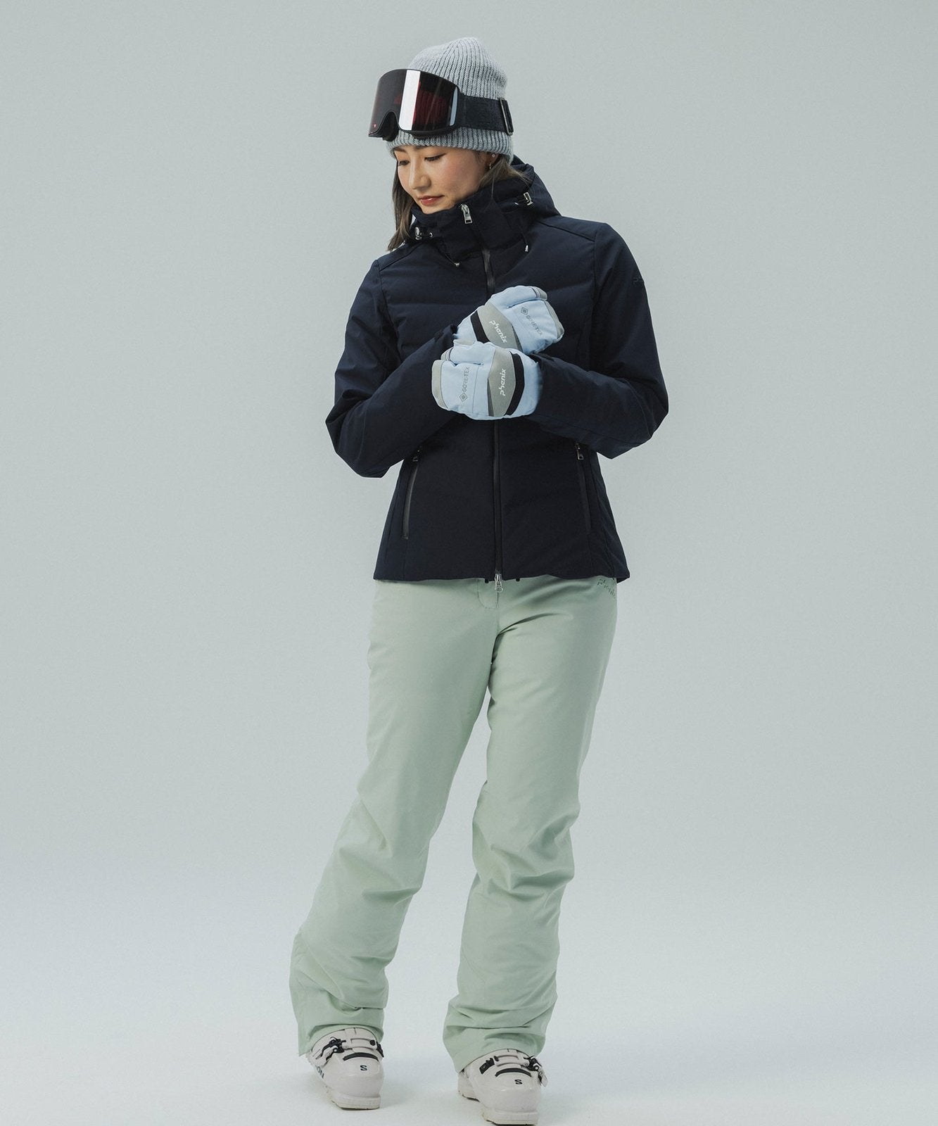 Womens Seamless Down Jacket Dark Navy - Image 13