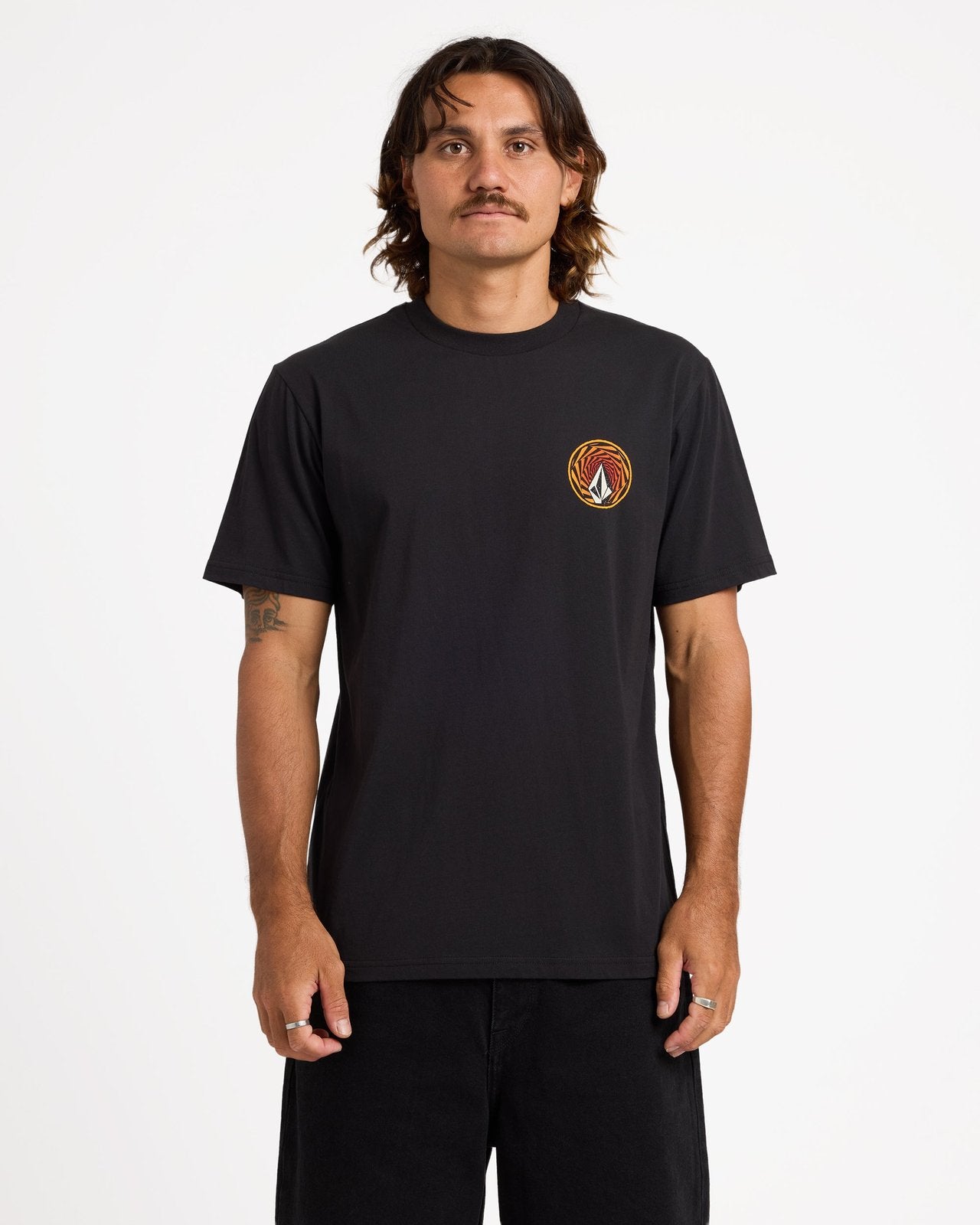 Mens Warpstone T-Shirt Black - Image 1