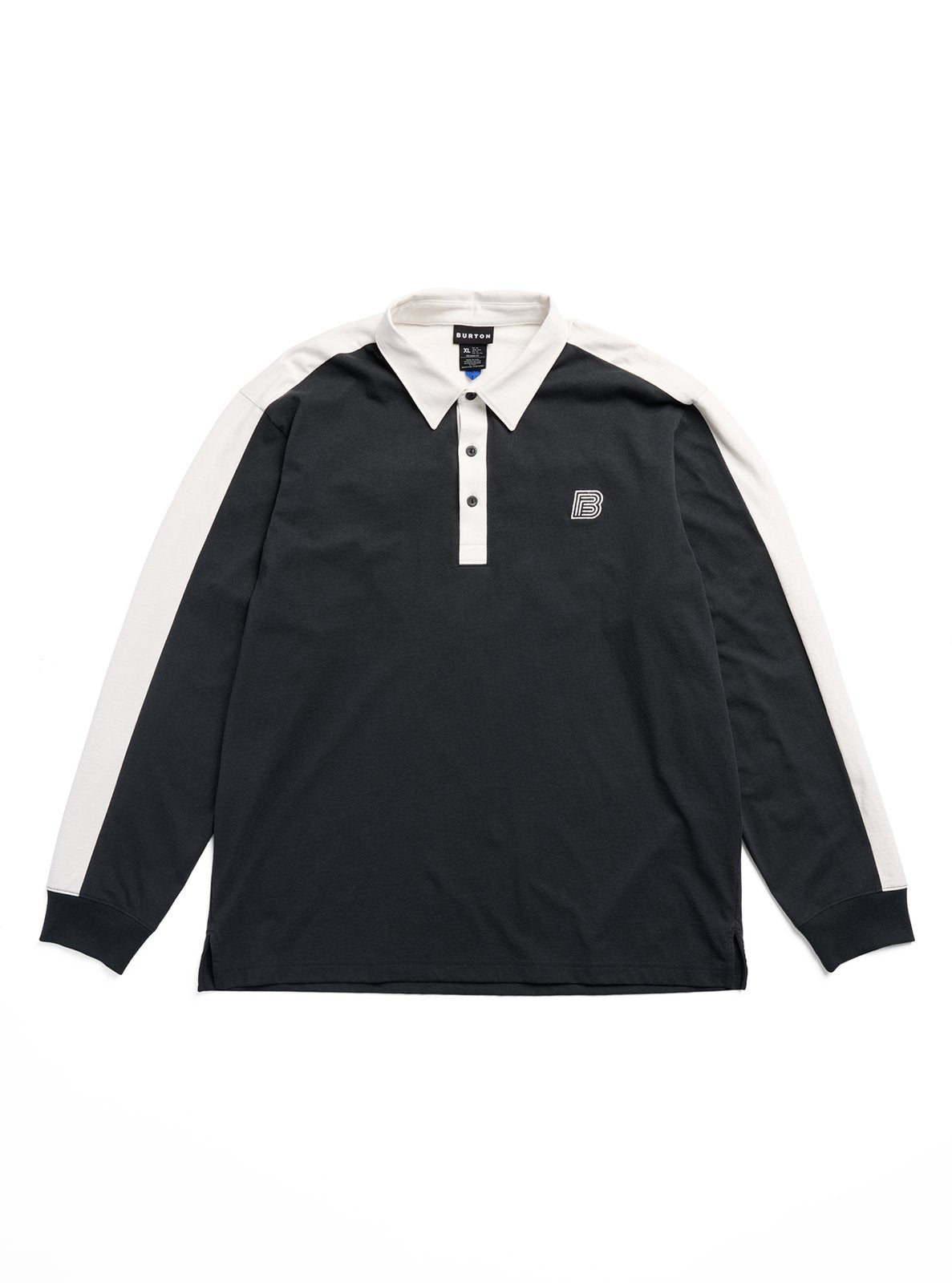 Mens Rugby Shirt True Black / Stout White - Image 1