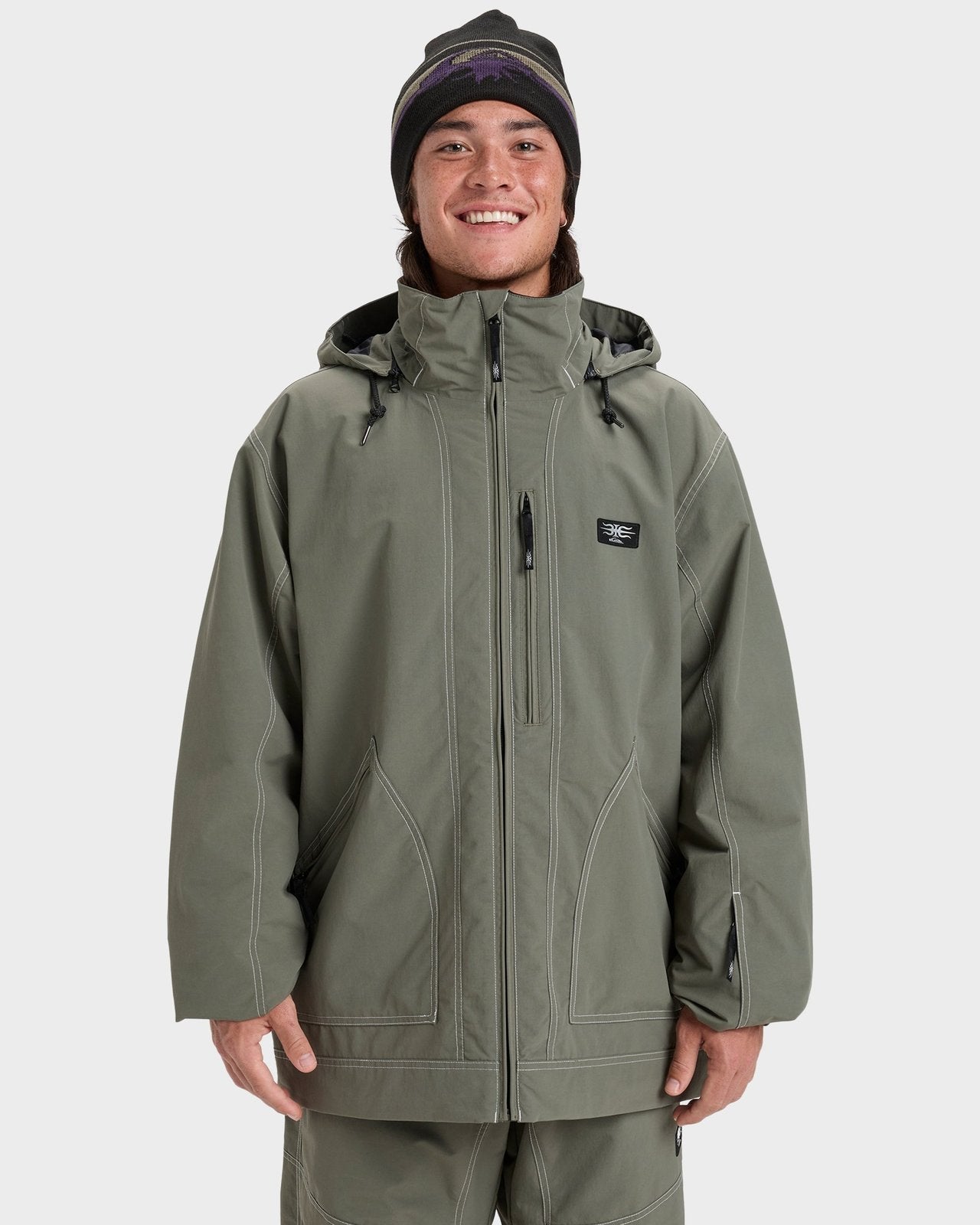 Mens Live Wire Snow Jacket Dusty Olive - Image 1