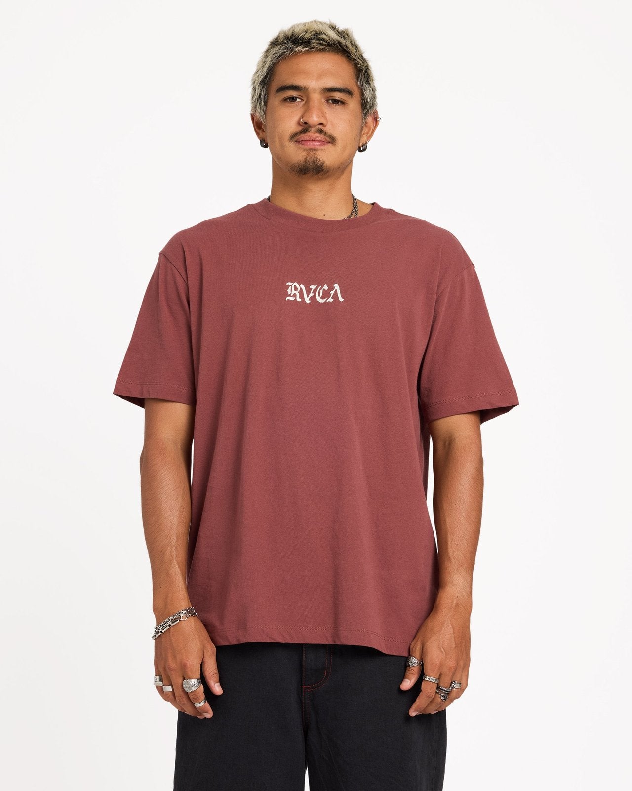 Mens Stacked T-Shirt Red Earth - Image 1