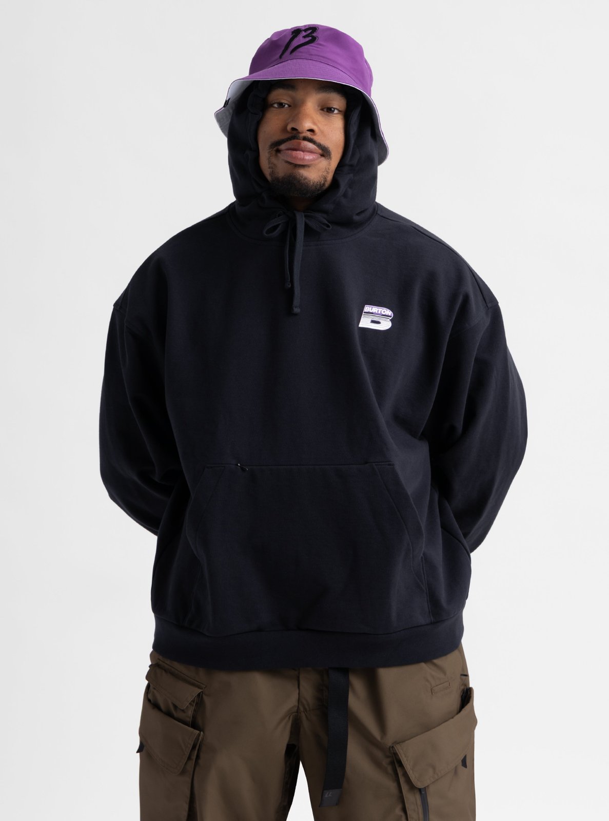 Mens Standard Pullover Hoodie True Black - Image 1