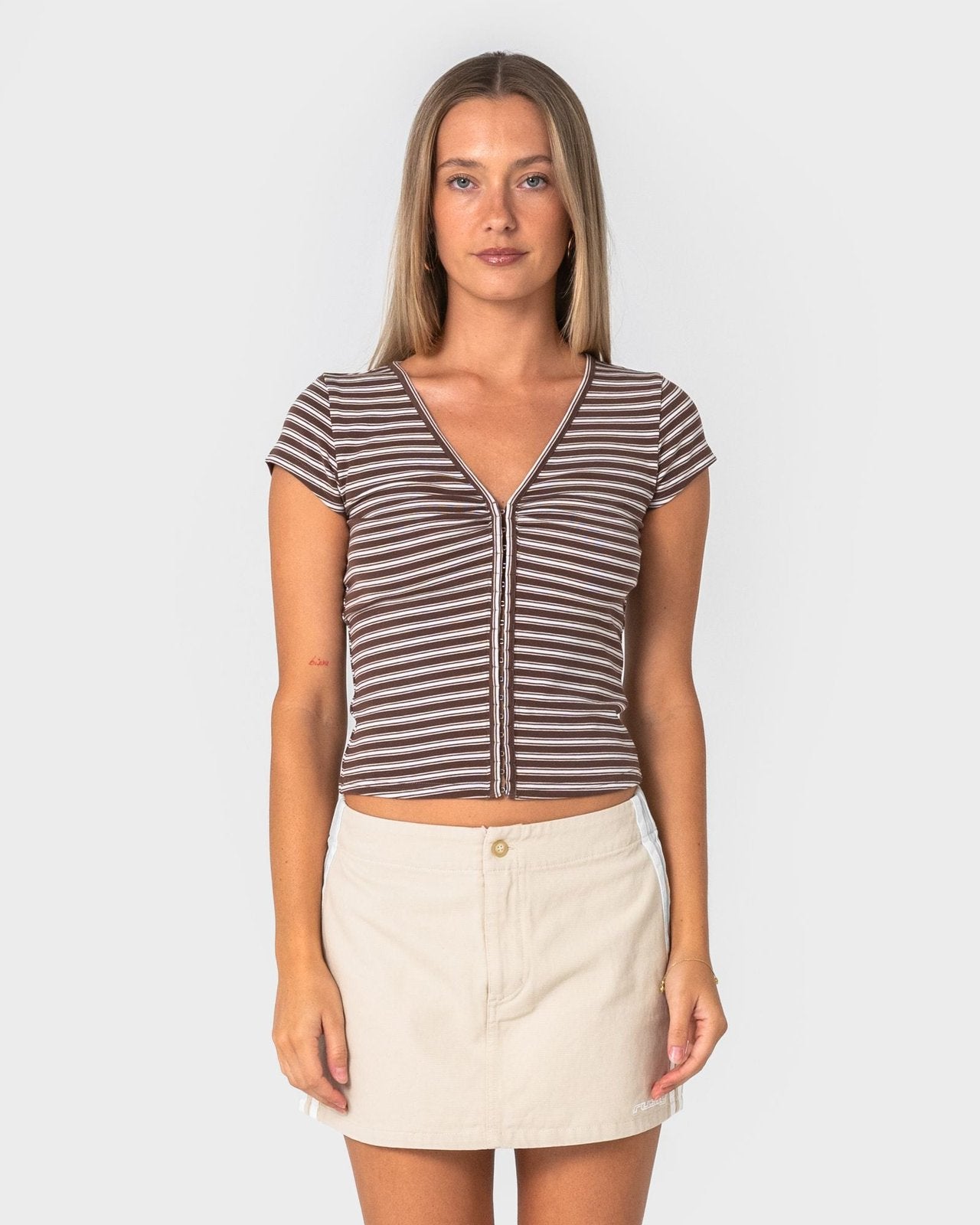 Im Hooked Hook And Eye Top Multi Stripe - Image 1