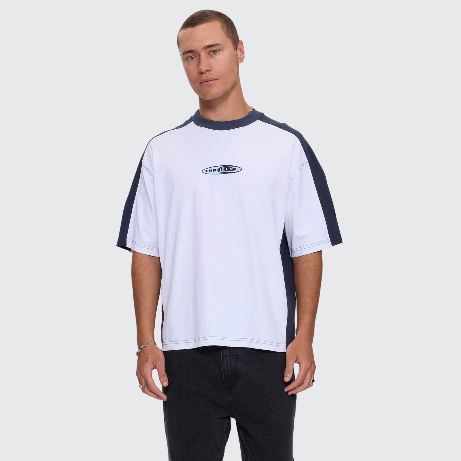 Mad Dogs Box Crop Panel Tee White - Image 2