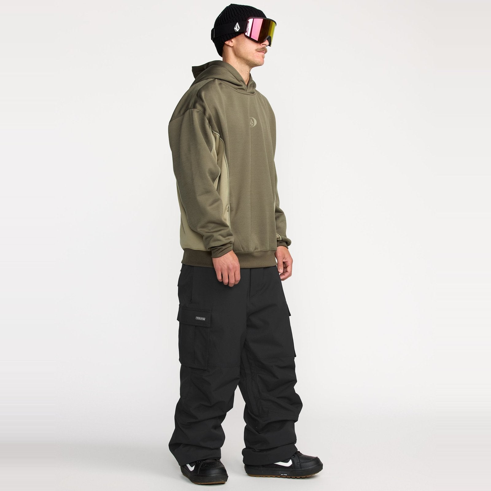Mens Nwrk Baggy Snowboard Pants Black - Image 2