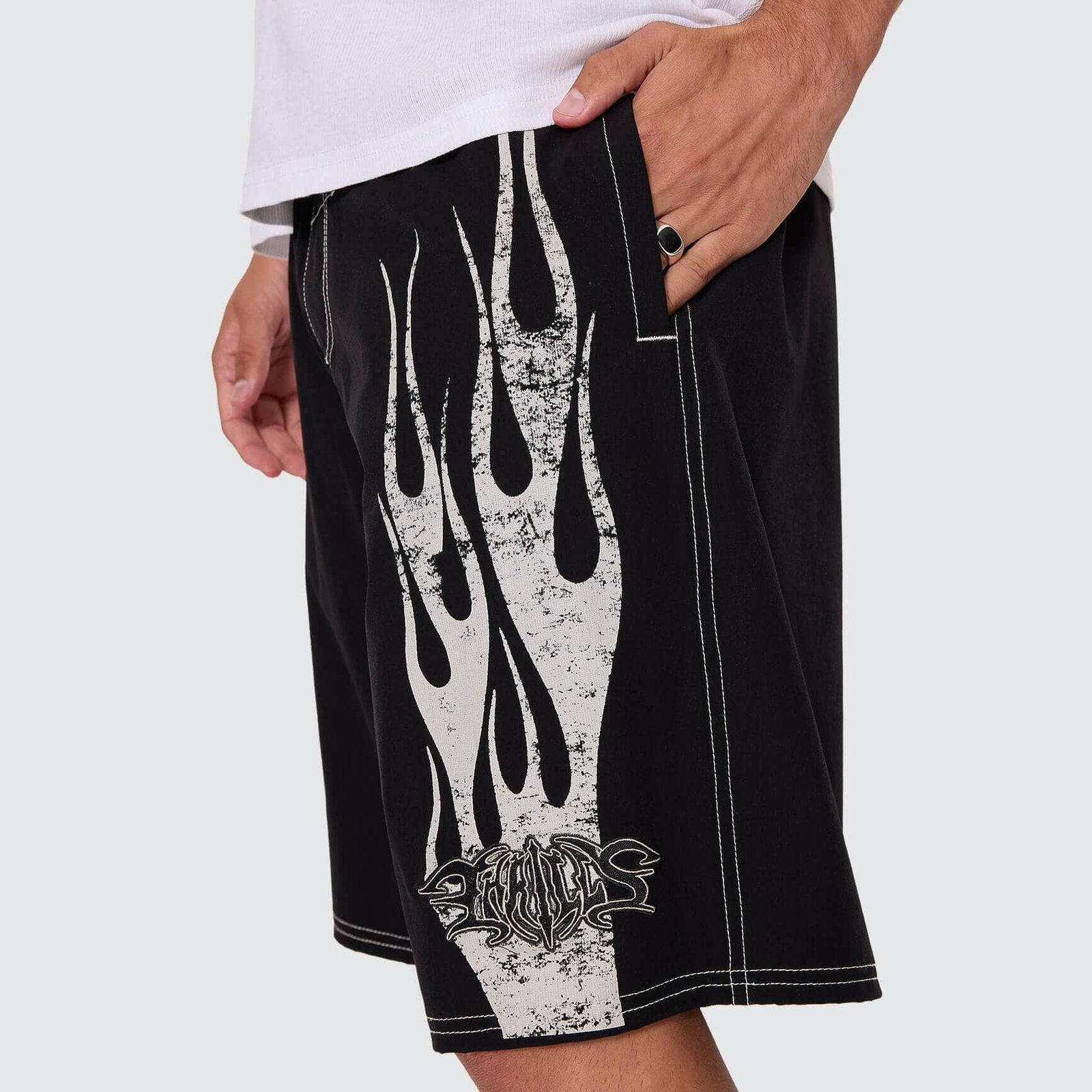 Mind Over Matter Elastic Boardshort Black - Image 2