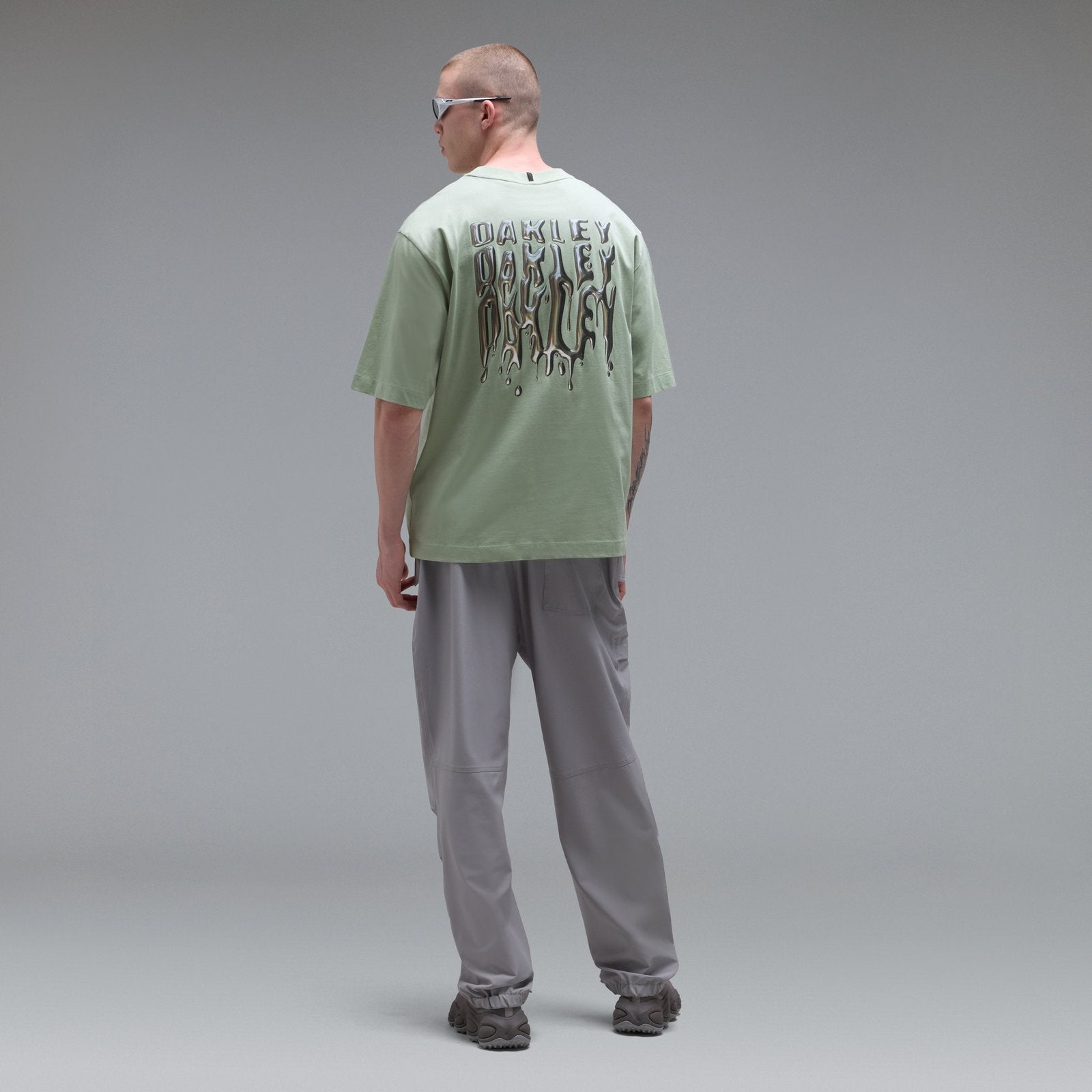 Stacked Metal Tee Faded Green - Image 26