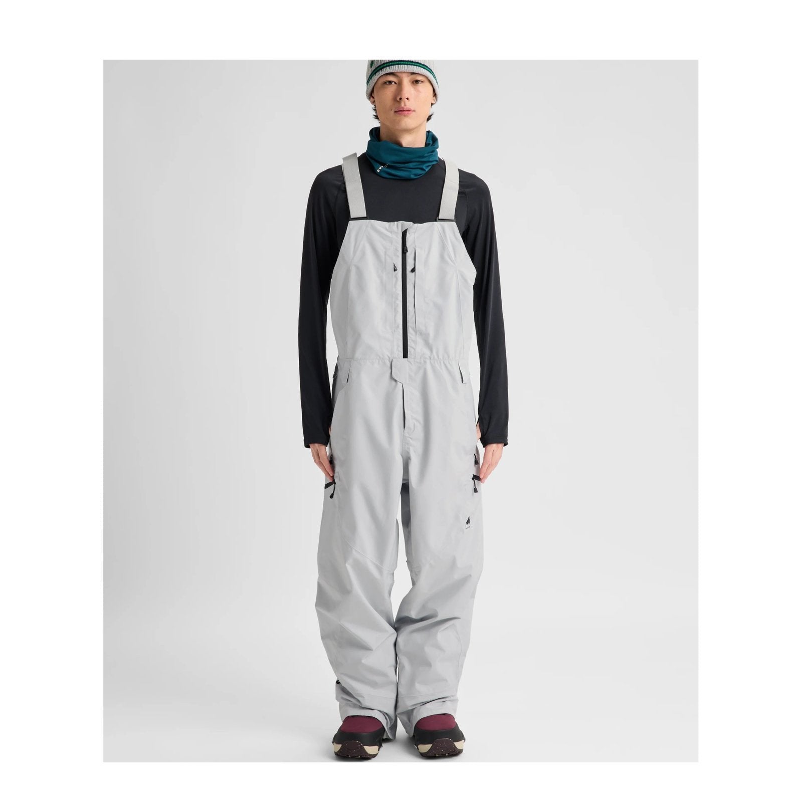 Mens Reserve Gore-Tex 2L Bib Pants Gray Cloud - Image 2