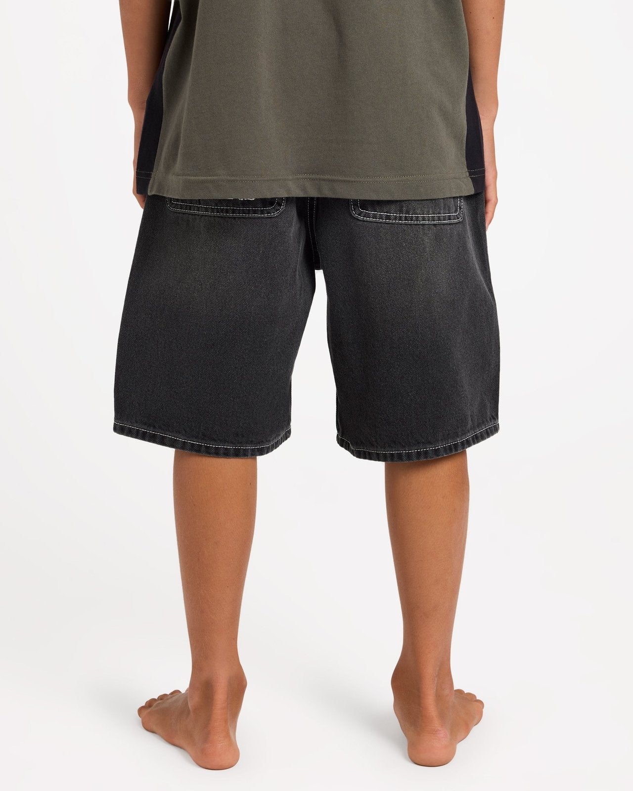 Boys Spec Denim Shorts Black - Image 2