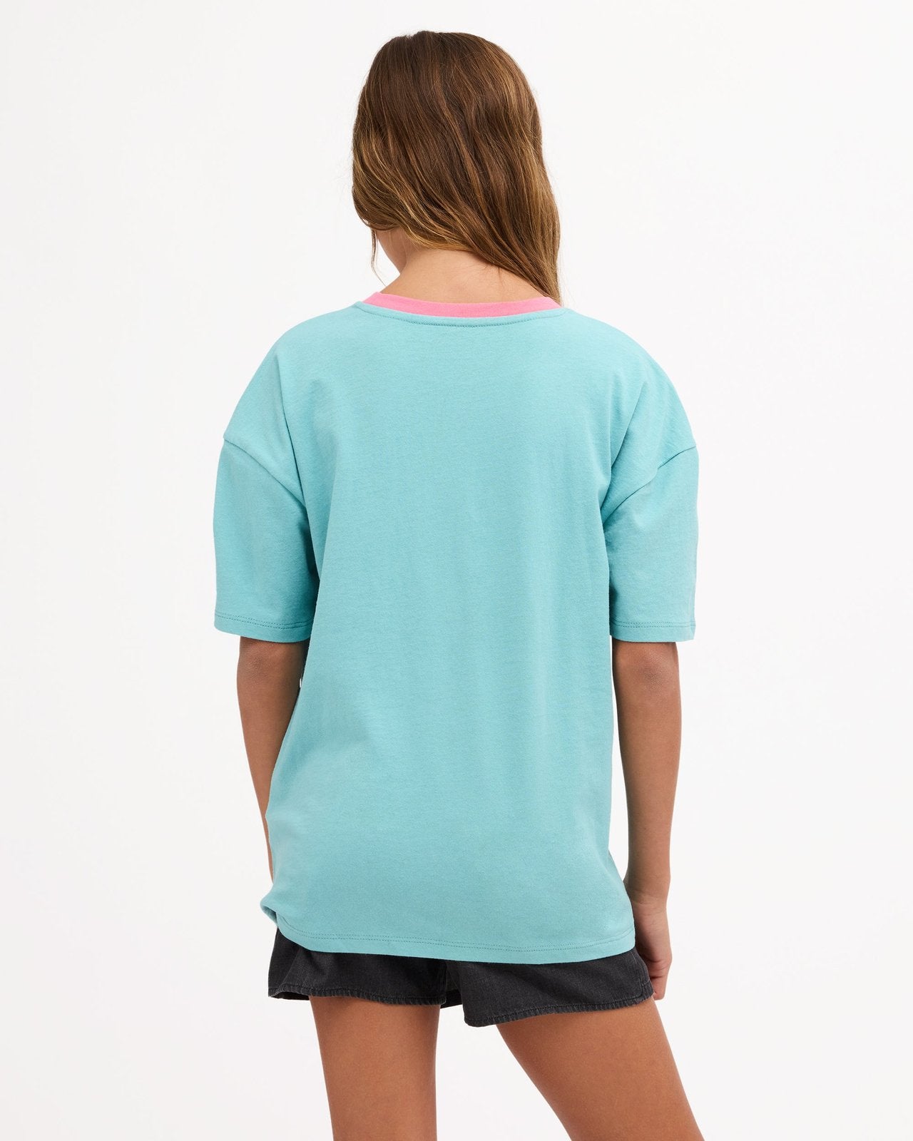 Girls Billa Star Oversized T-Shirt Misty Blue - Image 2