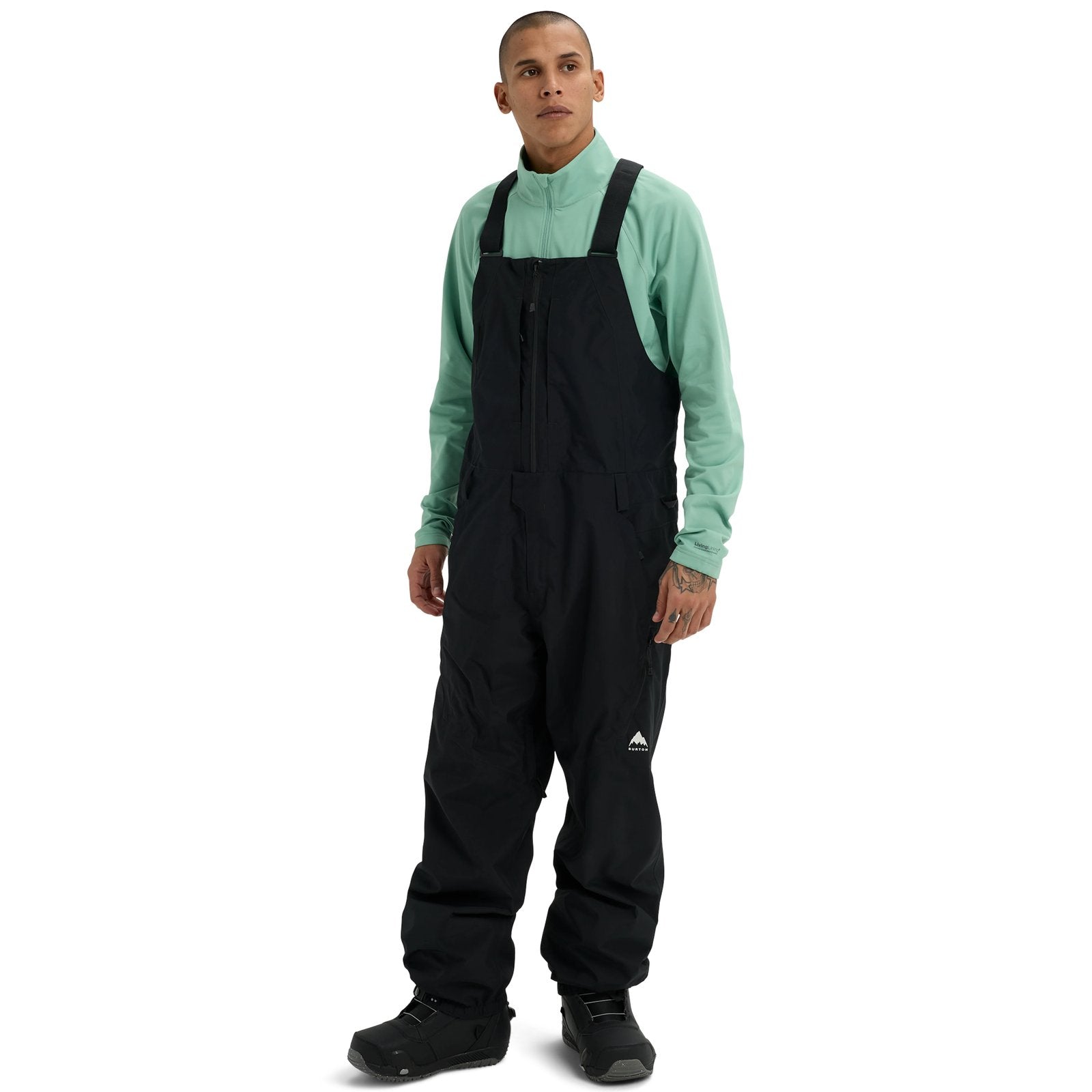 Mens Reserve 2L Relaxed Bib Pants True Black - Image 2