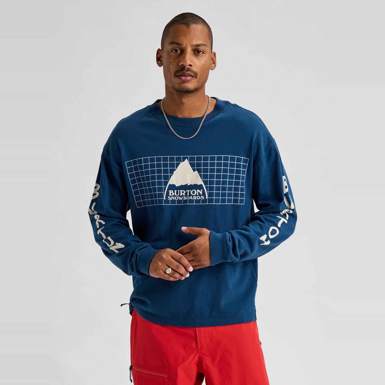 50th 83 Squared Long Sleeve T-Shirt Selvedge Blue - Image 2