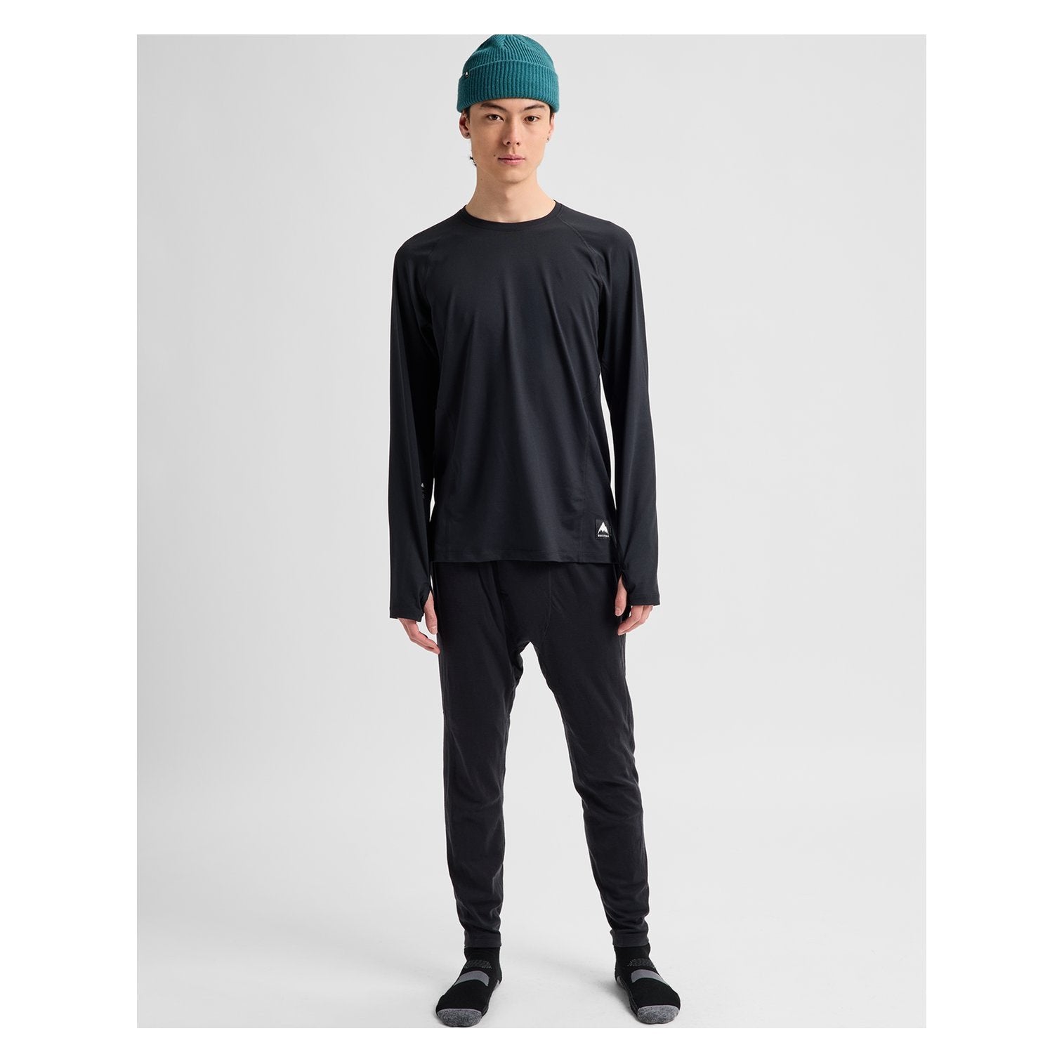 Mens Synthetic Midweight Base Layer Crew Gray Cloud/Gotham Gray/Mineral Blue - Image 2