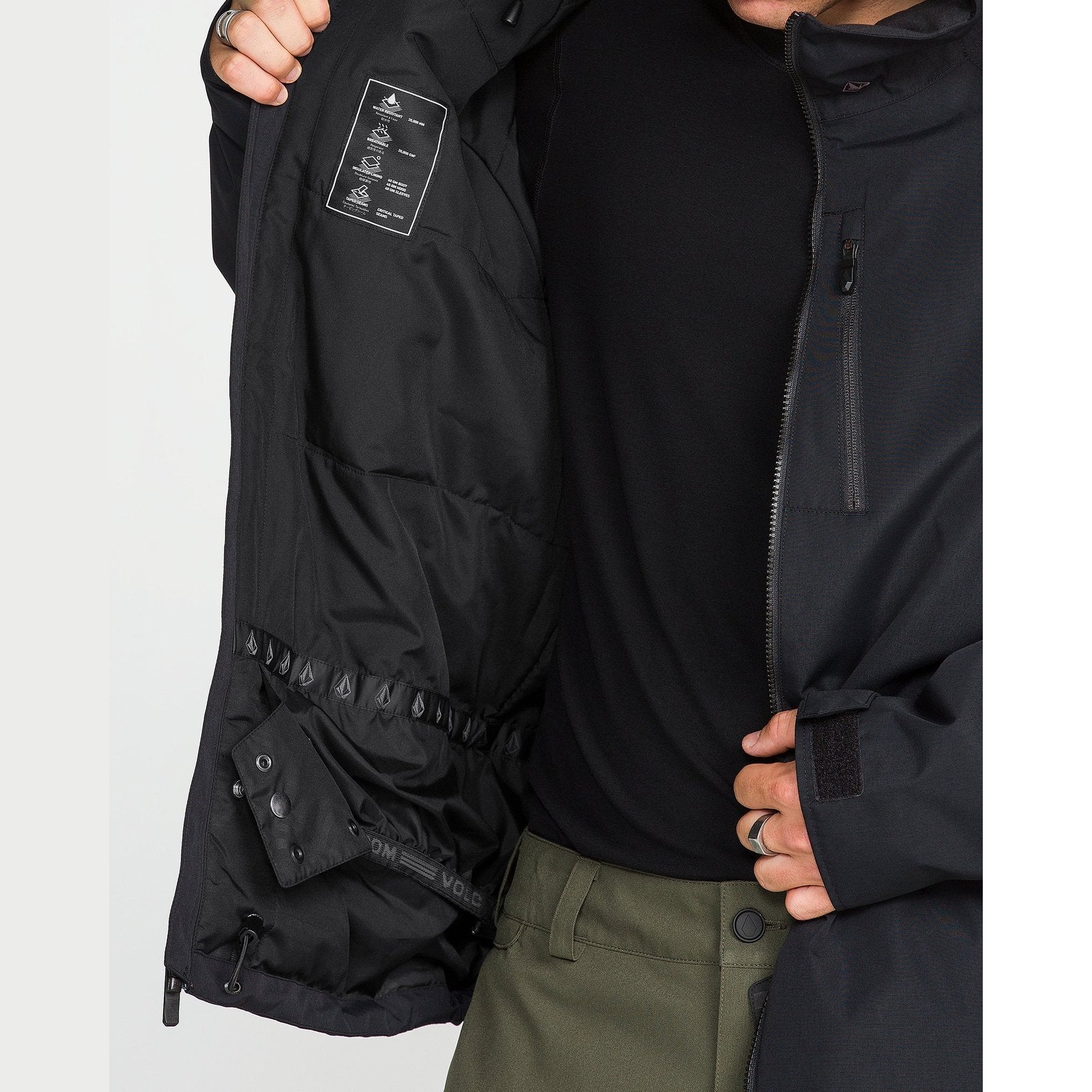 Mens 2836 Insulated 10K Jacket Black - Image 3