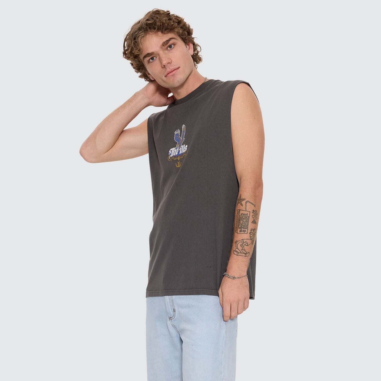 Always Good Always Tough Merch Fit Muscle Tee Merch Black - Image 3