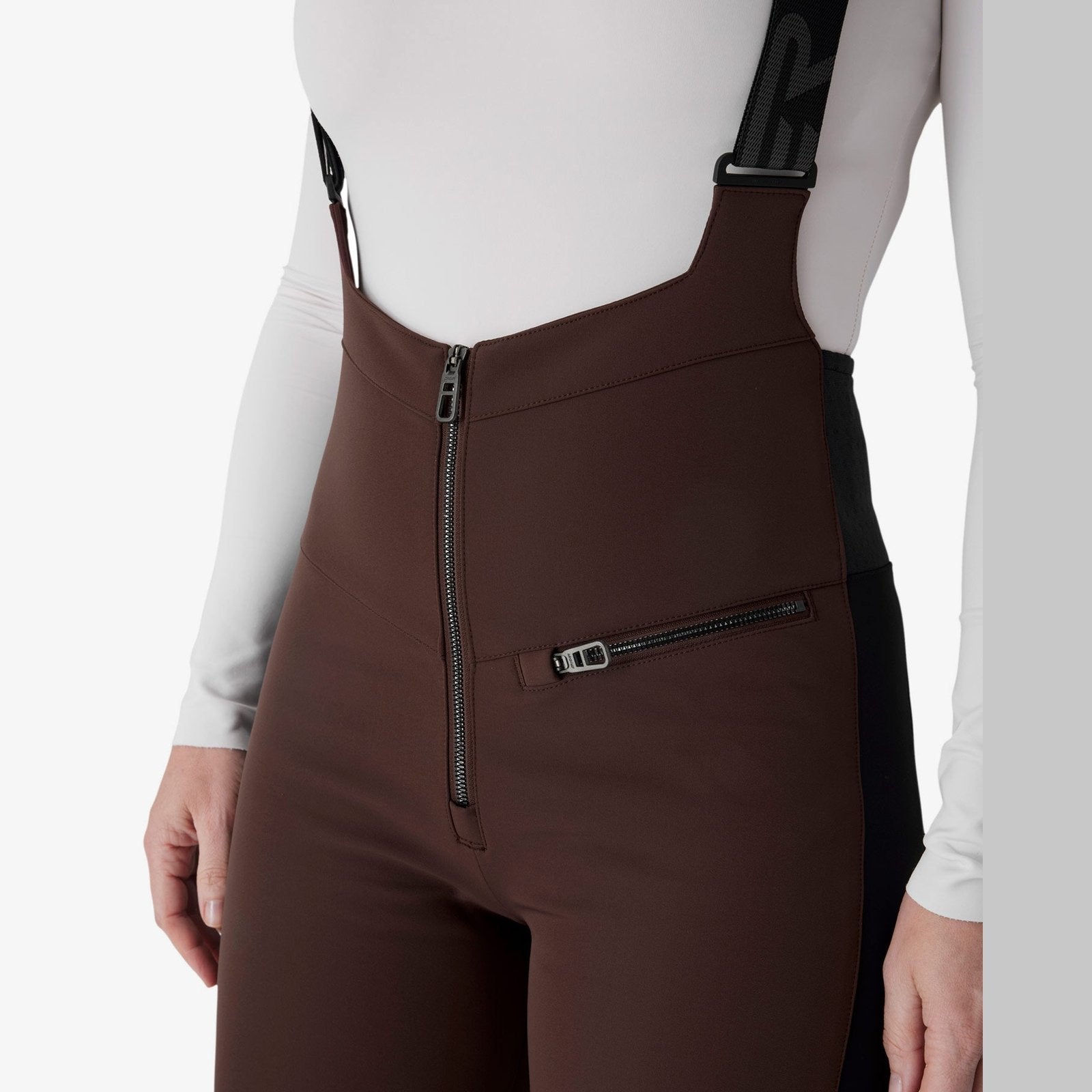 Womens Strutt Softshell Bib Pants Mocha - Image 3