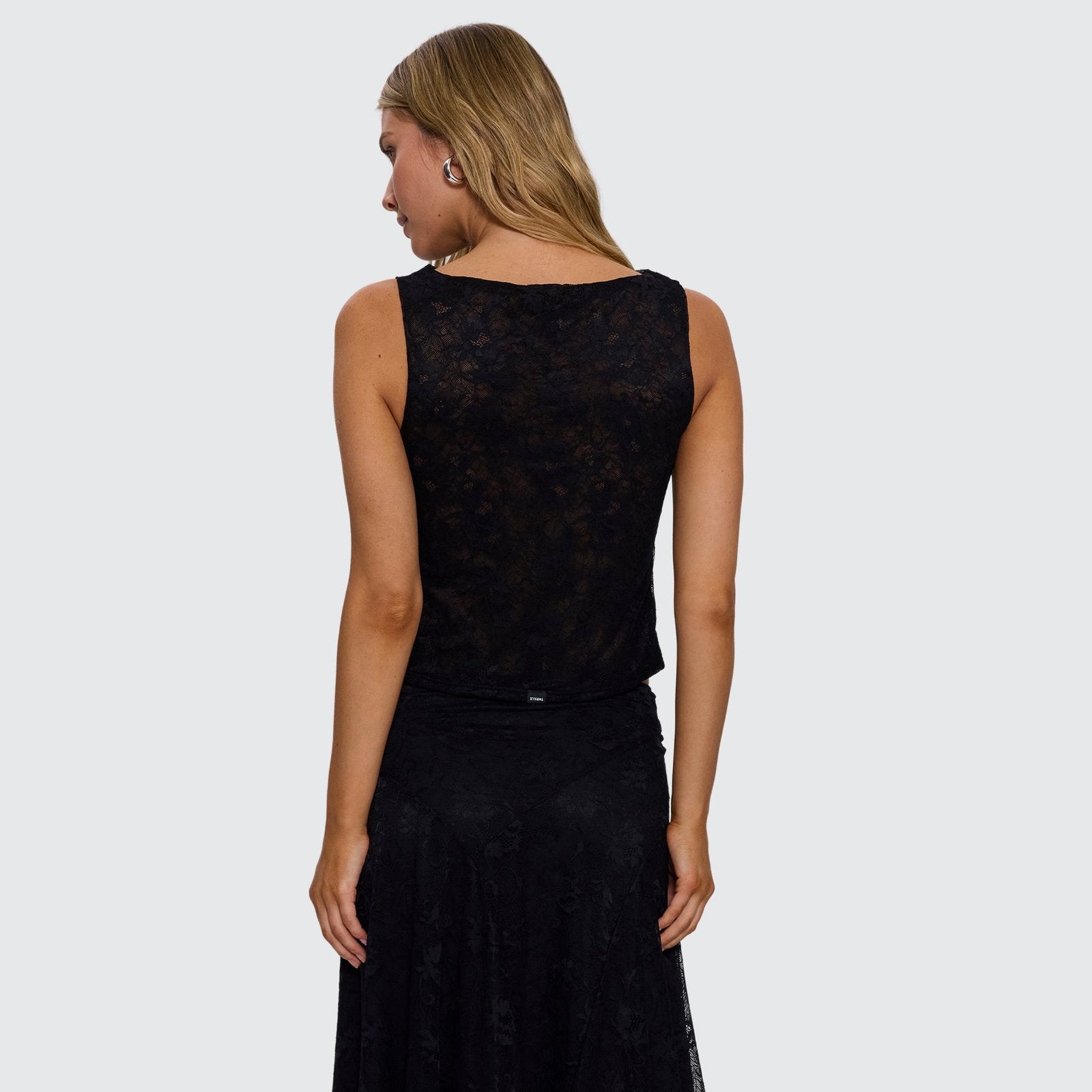 New Romance Lace Tank Black - Image 3
