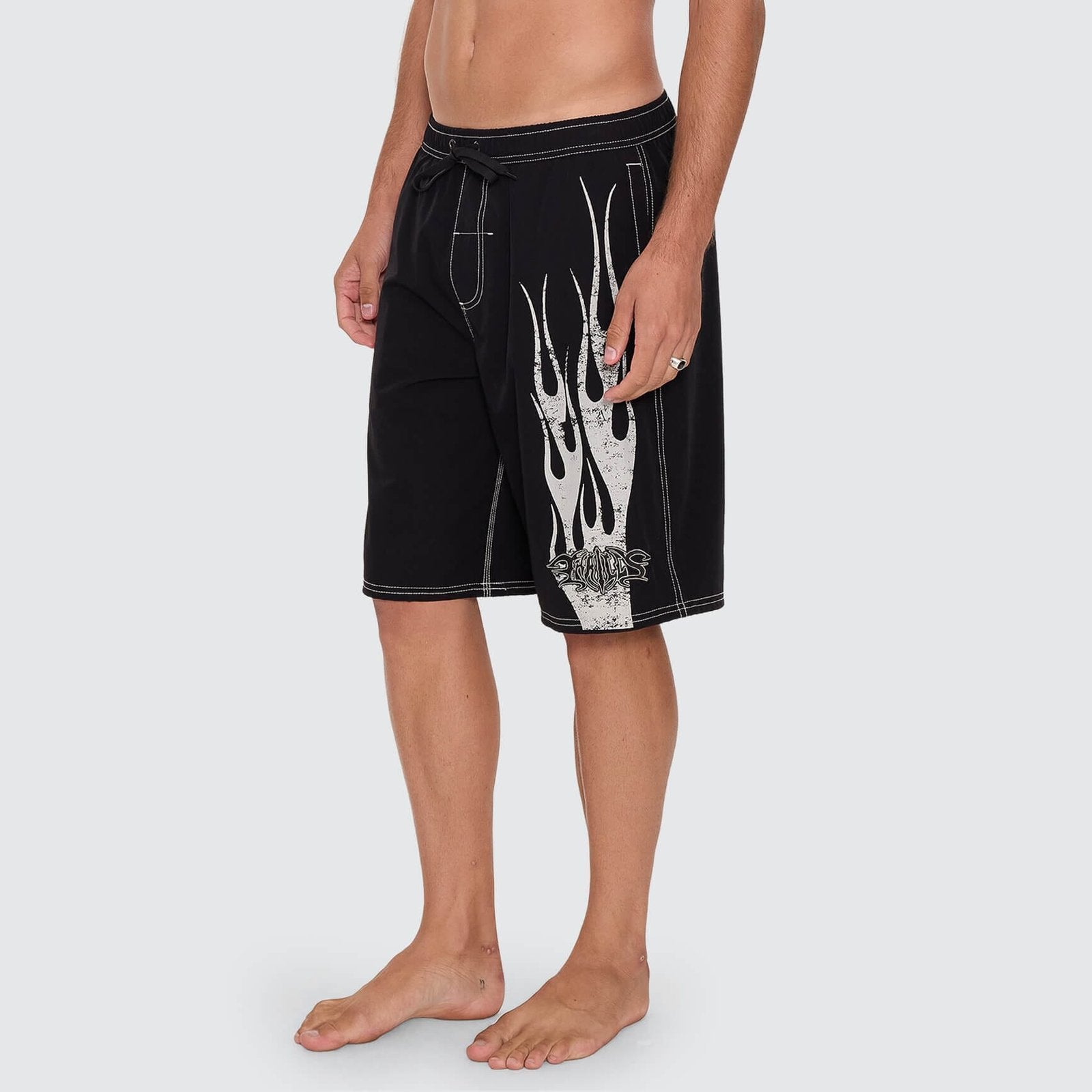Mind Over Matter Elastic Boardshort Black - Image 3