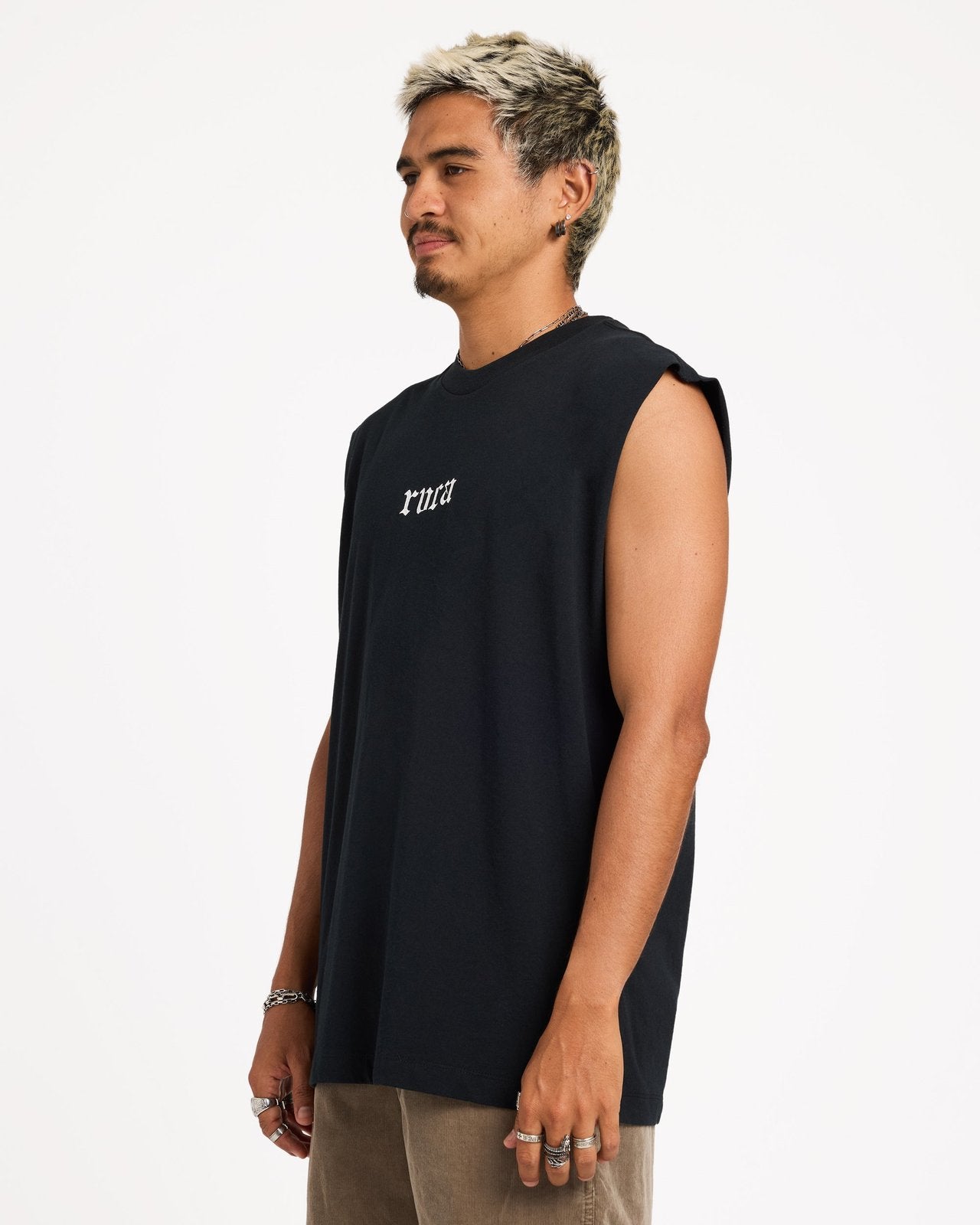Mens Old Muscle Rvca Black - Image 3