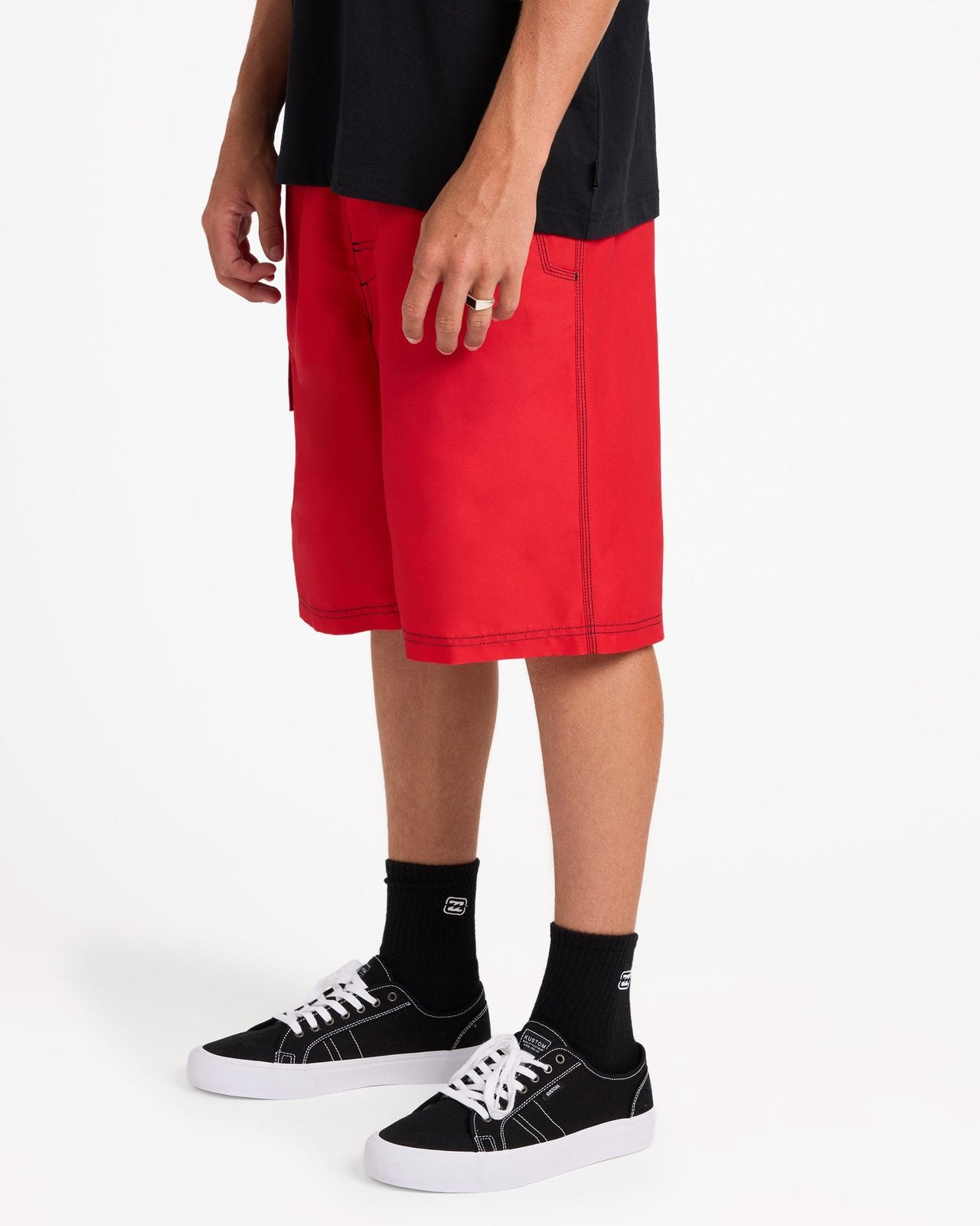 Mens Throw On 22" Shorts Red Core - Image 3