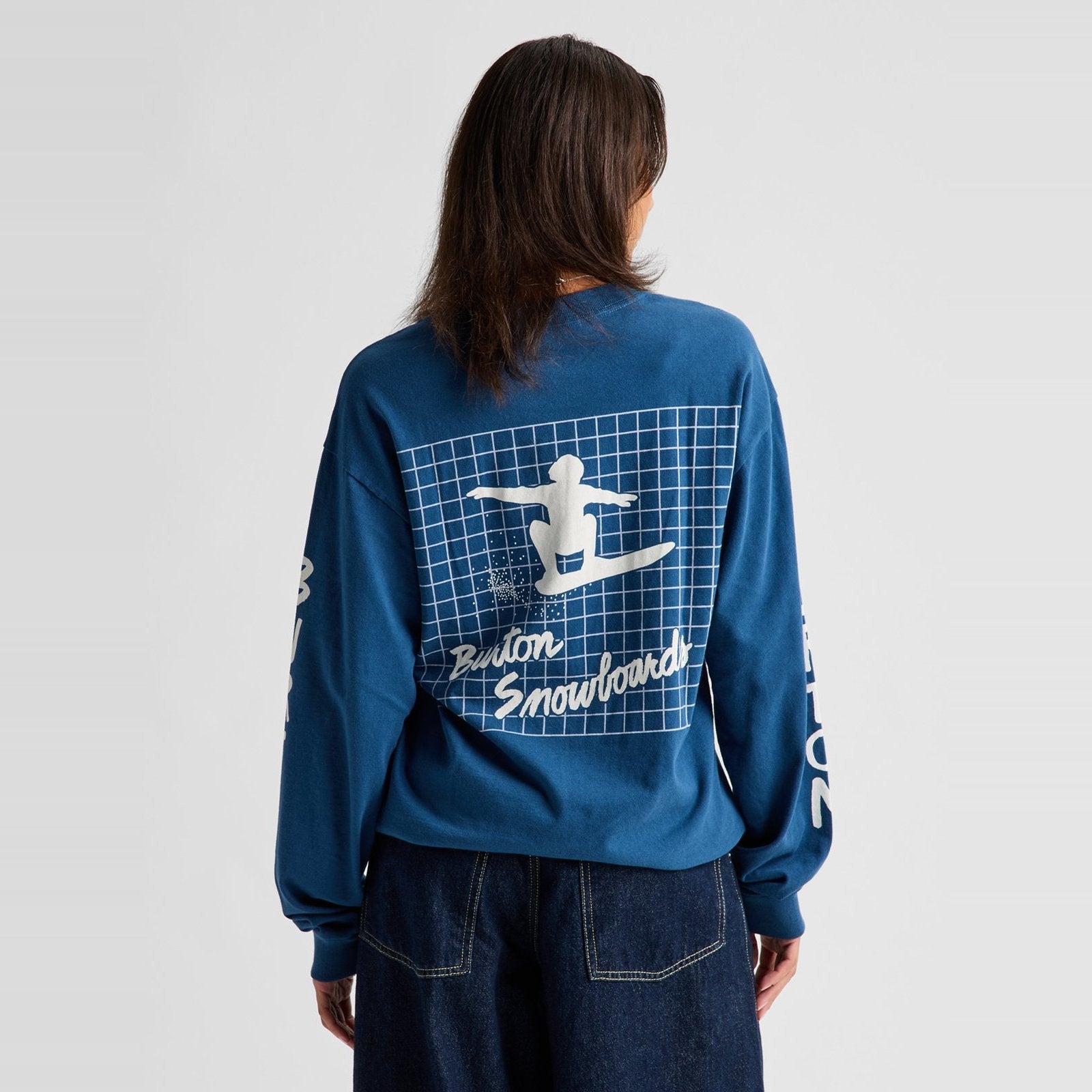 50th 83 Squared Long Sleeve T-Shirt Selvedge Blue - Image 3