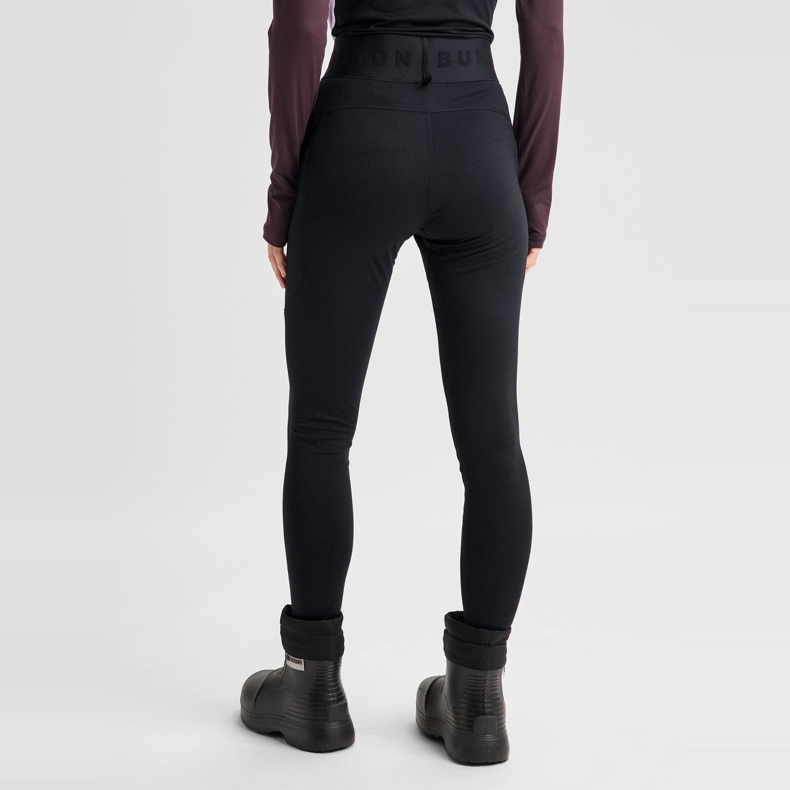 Womens Synthetic Midweight Base Layer Pants True Black - Image 3