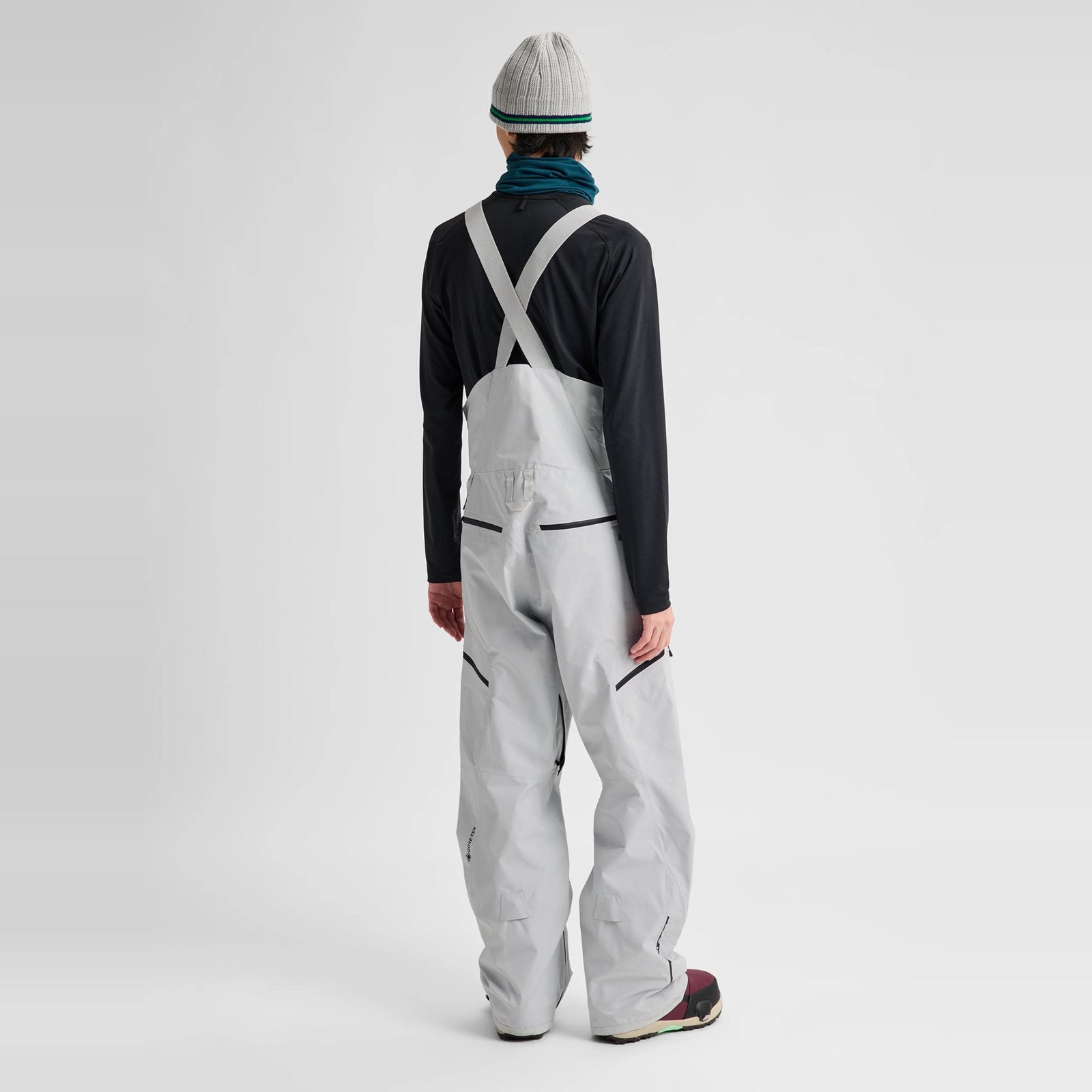 Mens Reserve Gore-Tex 2L Bib Pants Gray Cloud - Image 3