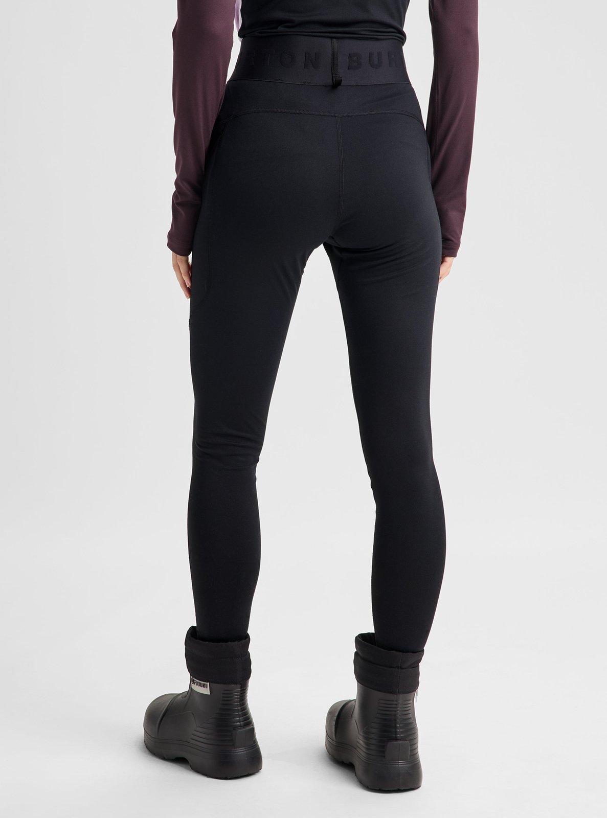 Womens Synthetic Midweight Base Layer Pants True Black - Image 3
