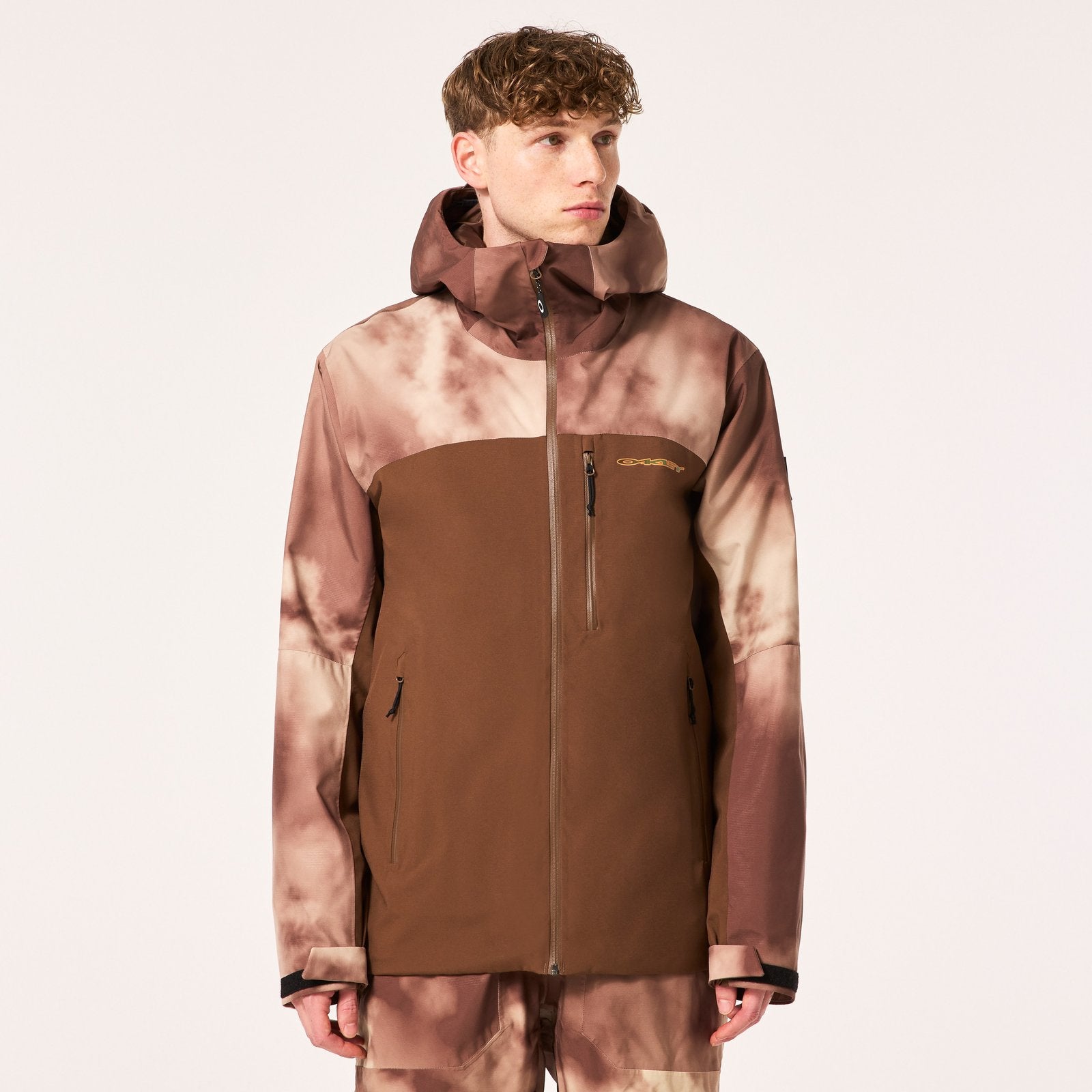 Tc Skull Reduct Shell Jacket Carafe / Brown Clouds Print - Image 3