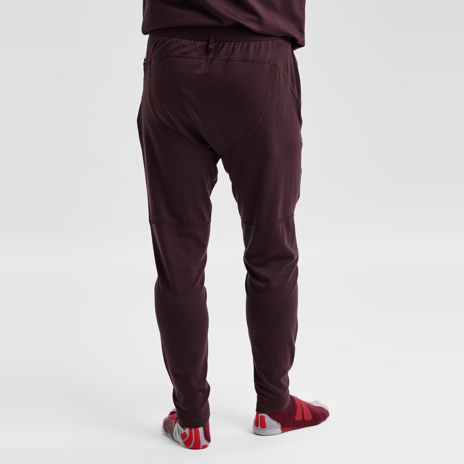 Mens Merino Blend Midweight Base Layer Pants Bear Hug Brown - Image 3