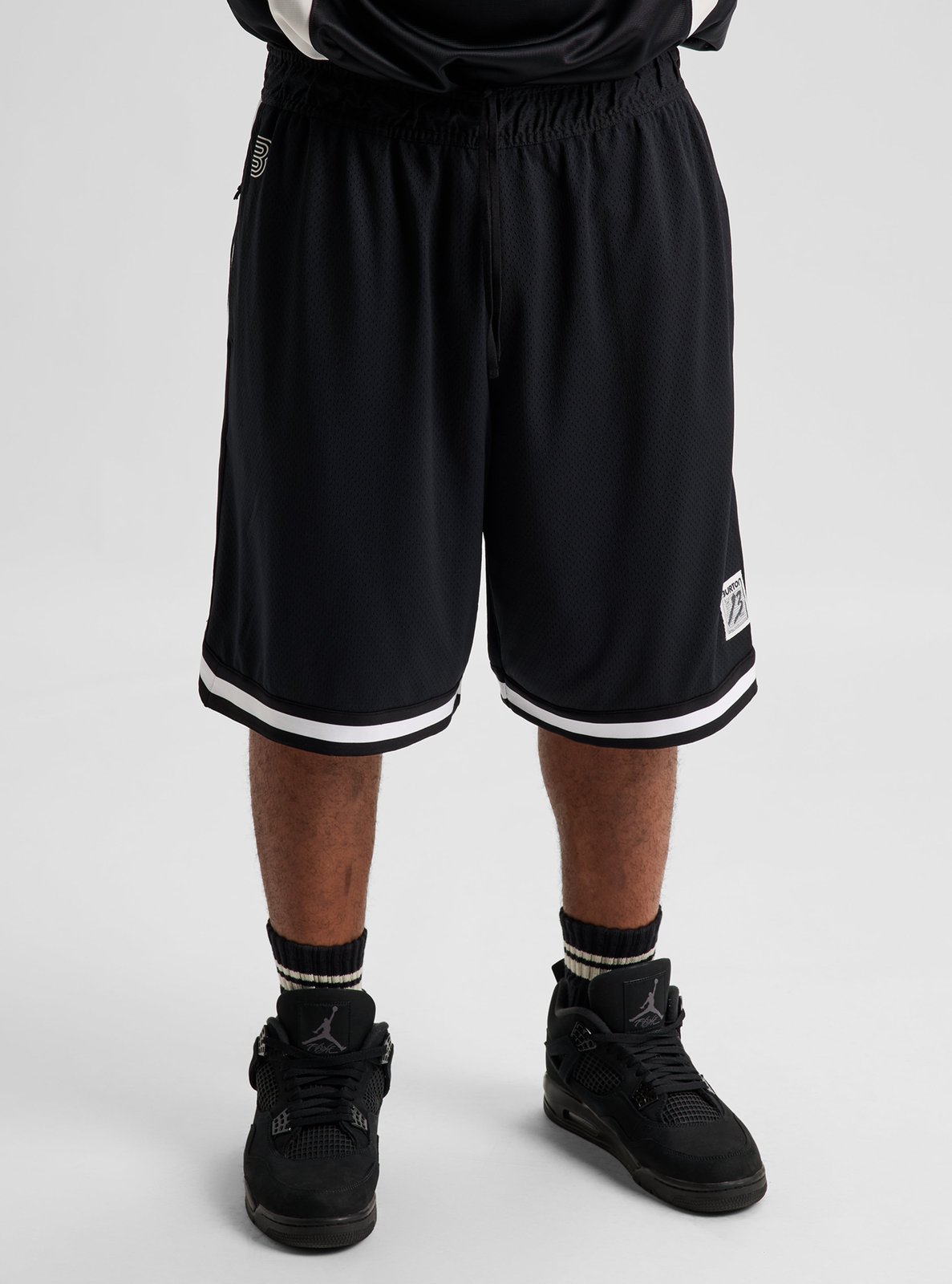 Mens Jersey Shorts True Black - Image 3